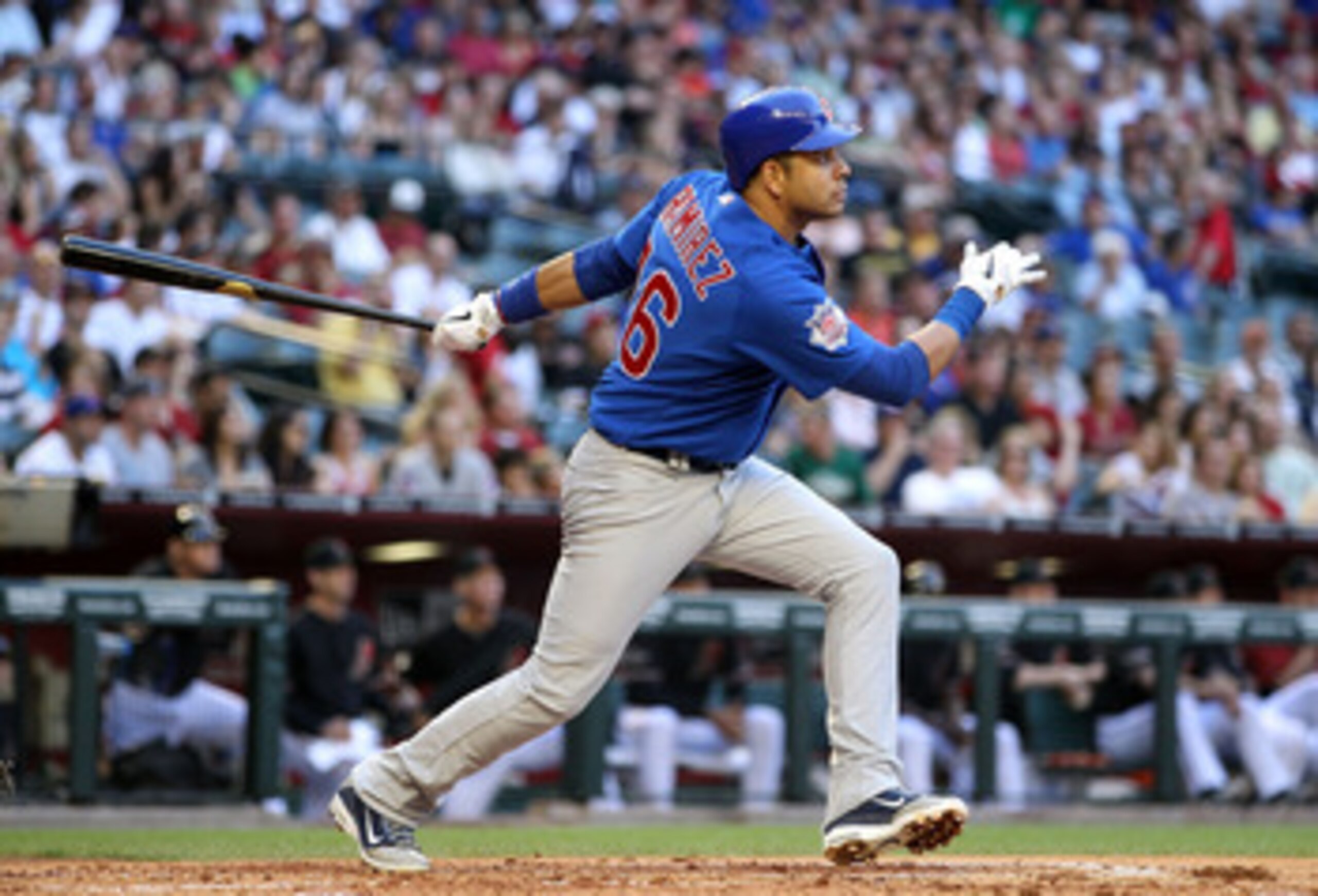 PHOENIX, AZ - APRIL 30:  Aramis Ramirez #16 of the Chicago Cubs bats against the Arizona Diamondbacks during the Major League Baseball game at Chase Field on April 30, 2011 in Phoenix, Arizona.  (Photo by Christian Petersen/Getty Images)