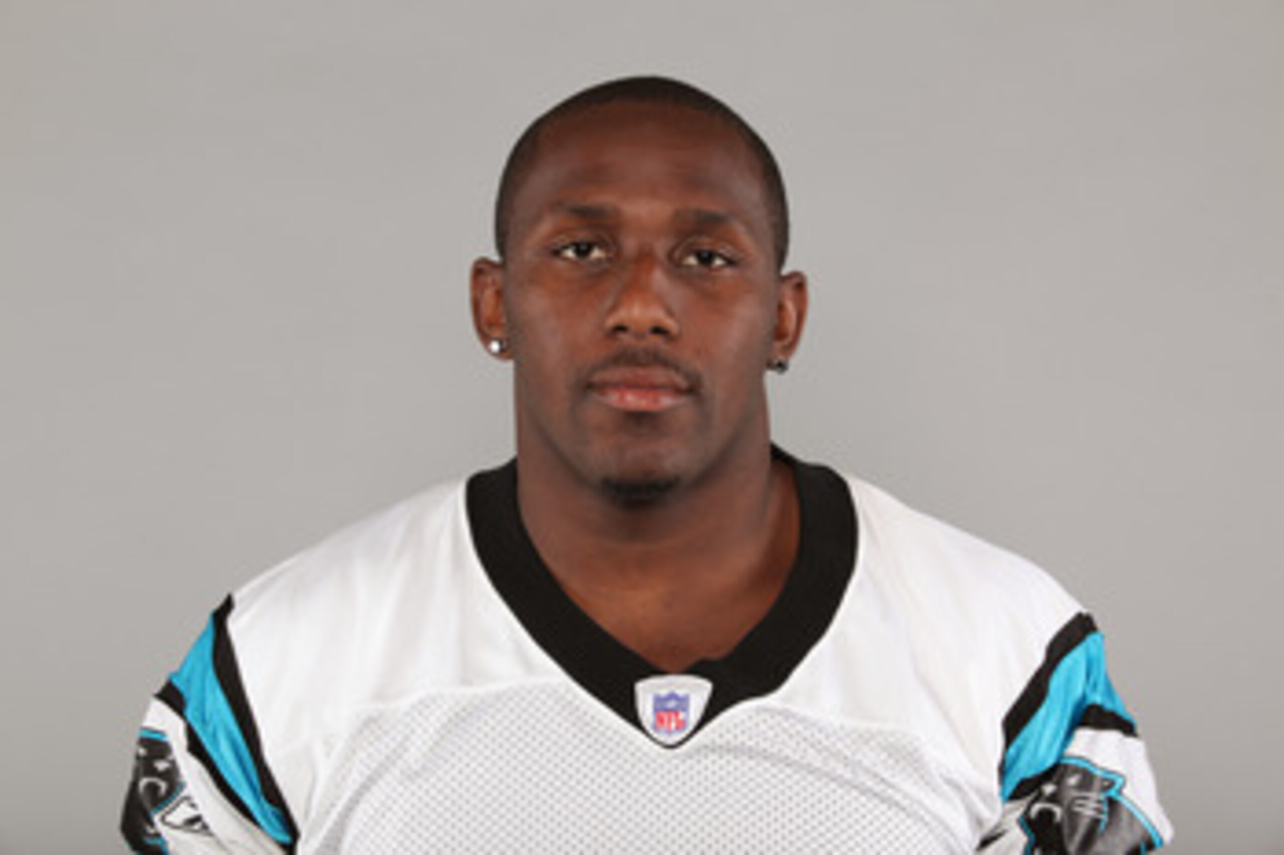 CHARLOTTE, NC - CIRCA 2010: In this handout image provided by the NFL, Thomas Davis of the Carolina Panthers poses for his 2010 NFL headshot  circa 2010 in Charlotte, North Carolina. (Photo by NFL via Getty Images)