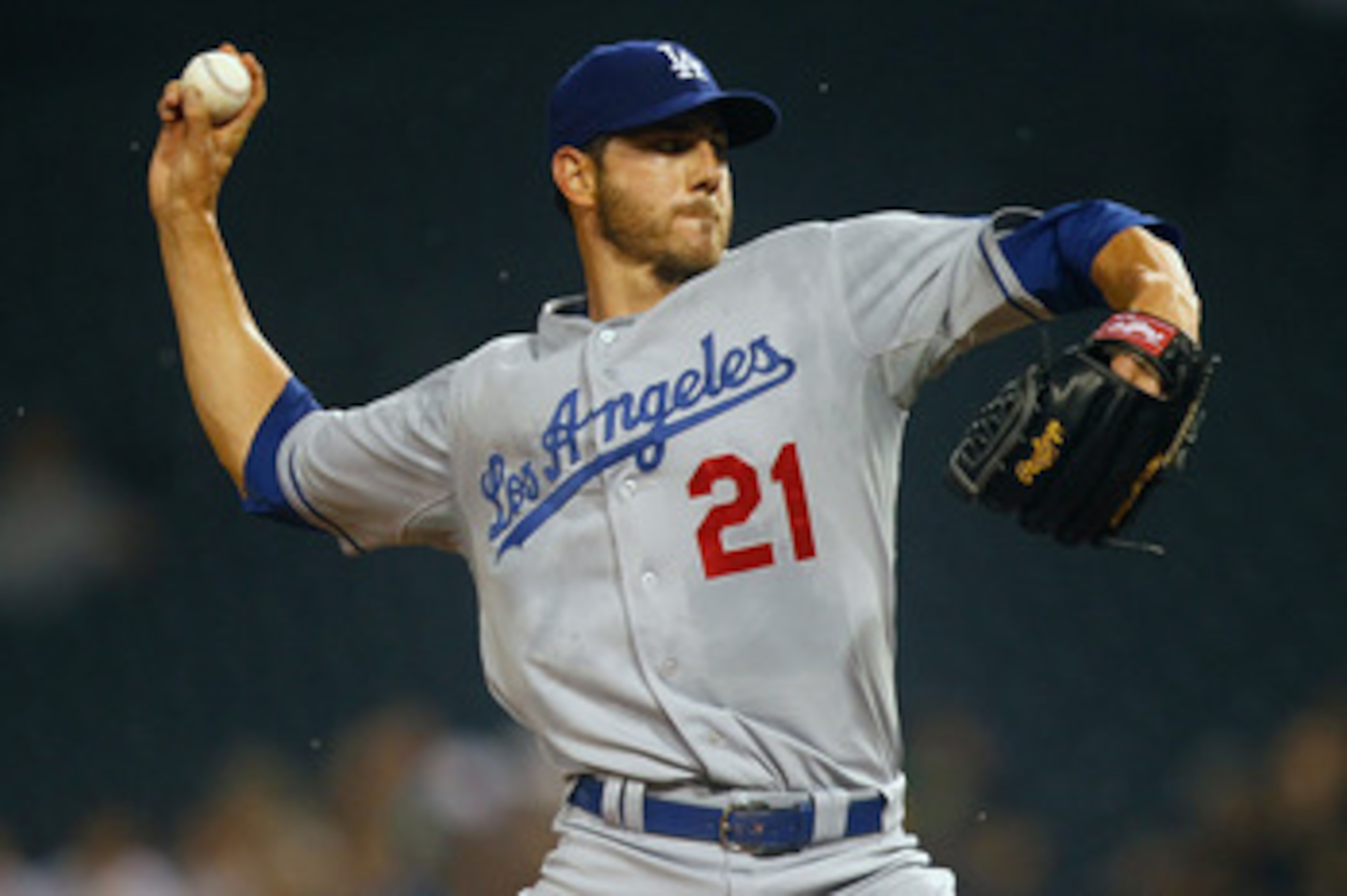 PITTSBURGH - MAY 12:  Jon Garland #21 of the Los Angeles Dodgers pitches against the Pittsburgh Pirates during the game on May 12, 2011 at PNC Park in Pittsburgh, Pennsylvania.  (Photo by Jared Wickerham/Getty Images)