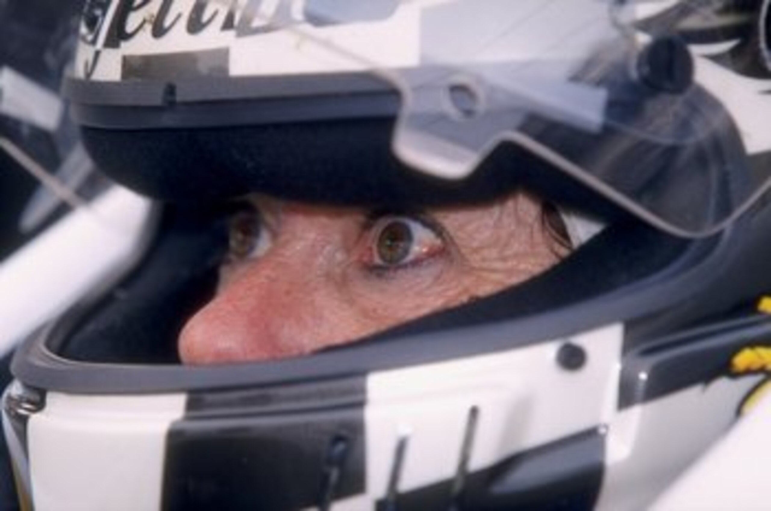 15 May 1998: Lynn St. James stares from her helmet during the 82nd Indy 500 at the Indianapolis Motor Speedway in Indianapolis, Indiana. Mandatory Credit: David Taylor /Allsport 15 May 1998: Lynn St. James stares from her helmet during the 82nd Indy 500 at the Indianapolis Motor Speedway in Indianapolis, Indiana. Mandatory Credit: David Taylor /Allsport