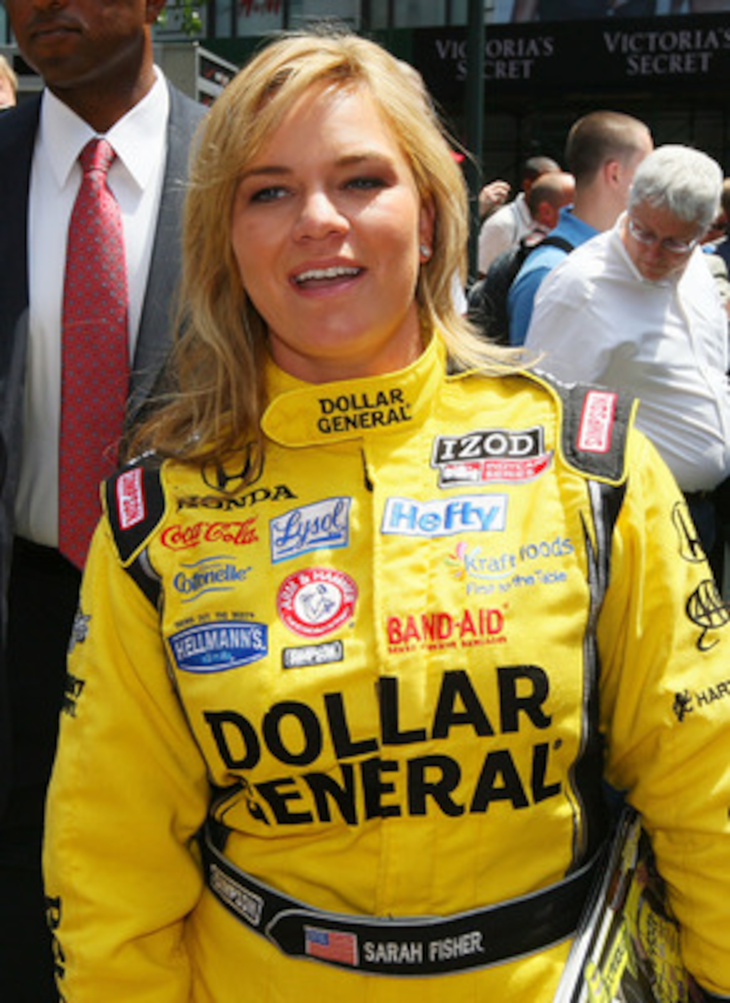 NEW YORK - MAY 25: Indy 500 driver Sarah Fisher attends the Macy's and IZOD's celebration of the Indianapolis Motor Speedway and the Indy 500 at Macy's Herald Square on May 25, 2010 in New York City. (Photo by Mike Stobe/Getty Images) NEW YORK - MAY 25: Indy 500 driver Sarah Fisher attends the Macy's and IZOD's celebration of the Indianapolis Motor Speedway and the Indy 500 at Macy's Herald Square on May 25, 2010 in New York City. (Photo by Mike Stobe/Getty Images)