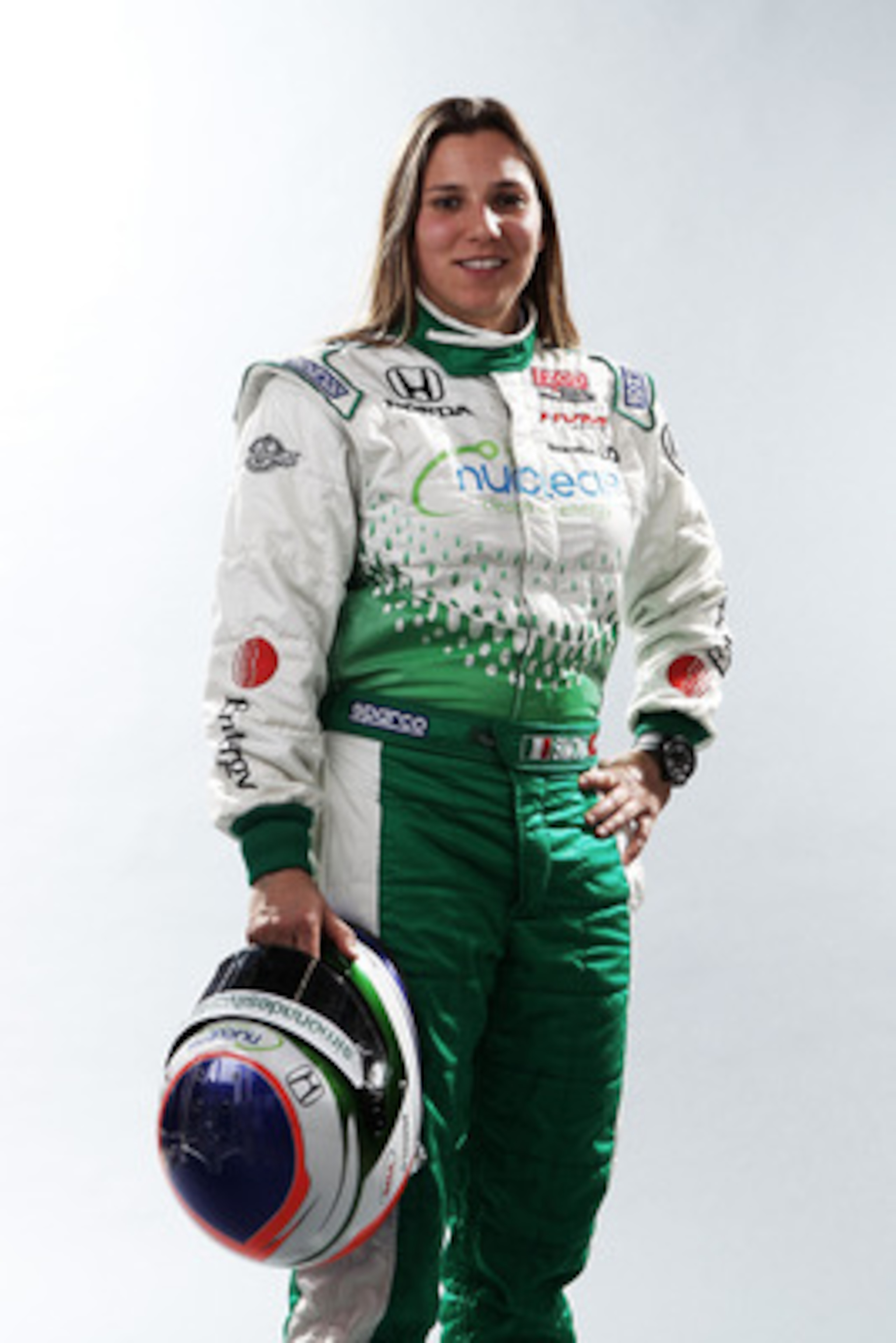 BIRMINGHAM, AL - MARCH 13: Simona De Silvestro of Switzerland, driver of the #78 Nuclear Clean Air Energy HVM Racing Dallara Honda poses during the IRL Indy Car Series Media Day at Barber Motorsports Park on March 13, 2011 in Birmingham, Alabama. (Photo BIRMINGHAM, AL - MARCH 13: Simona De Silvestro of Switzerland, driver of the #78 Nuclear Clean Air Energy HVM Racing Dallara Honda poses during the IRL Indy Car Series Media Day at Barber Motorsports Park on March 13, 2011 in Birmingham, Alabama. (Photo