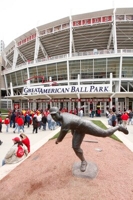 CINCINNATI, OH - MARCH 31: Fans enter the stadium prior to the opening day game between the Cincinnati Reds and the Milwaukee Brewers at Great American Ballpark on March 31, 2011 in Cincinnati, Ohio. (Photo by Joe Robbins/Getty Images)