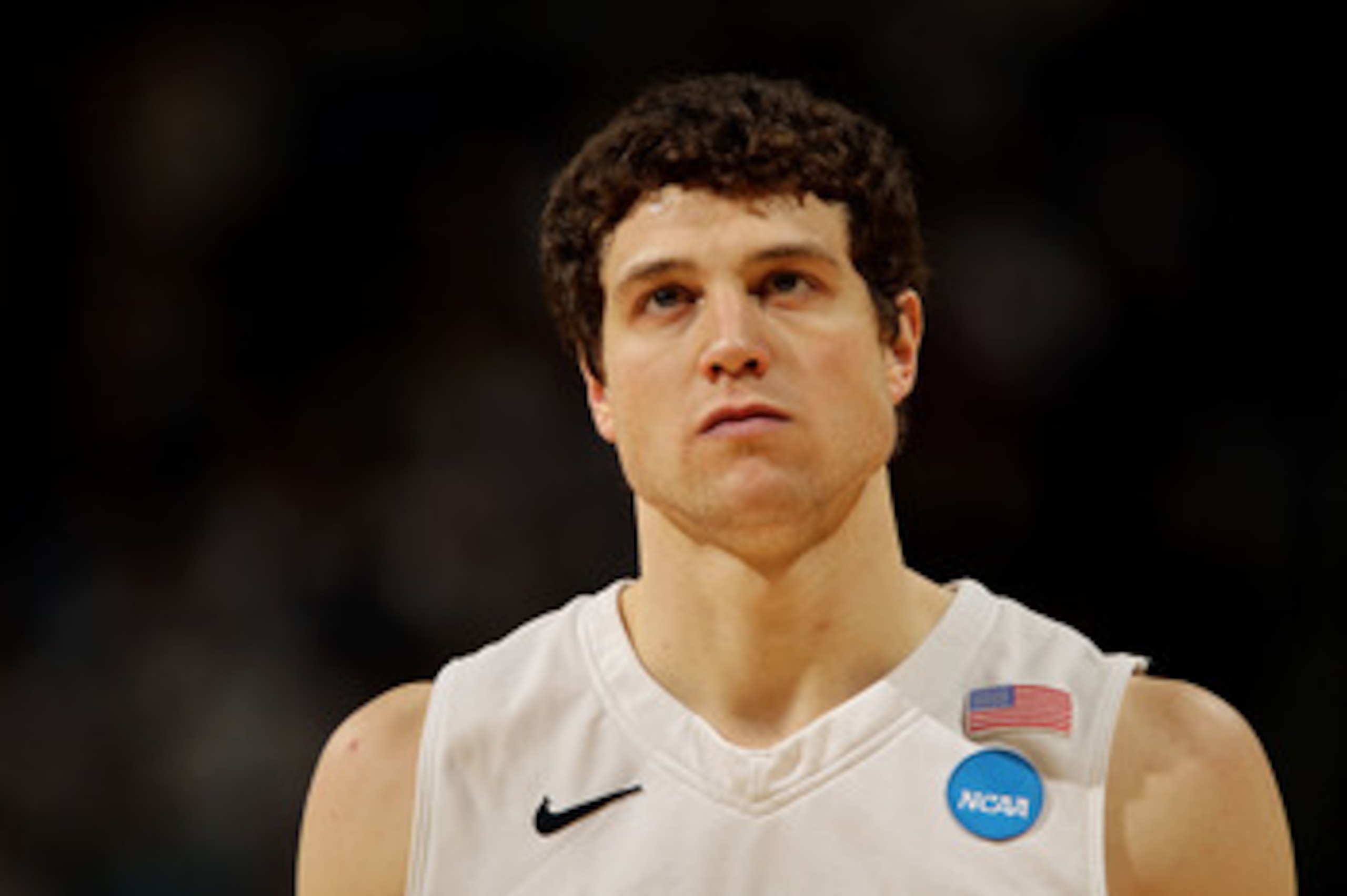 DENVER, CO - MARCH 19: Jimmer Fredette #32 of the Brigham Young Cougars looks on against the Gonzaga Bulldogs during the third round of the 2011 NCAA men's basketball tournament at Pepsi Center on March 19, 2011 in Denver, Colorado. (Photo by Doug Pensi DENVER, CO - MARCH 19: Jimmer Fredette #32 of the Brigham Young Cougars looks on against the Gonzaga Bulldogs during the third round of the 2011 NCAA men's basketball tournament at Pepsi Center on March 19, 2011 in Denver, Colorado. (Photo by Doug Pensi