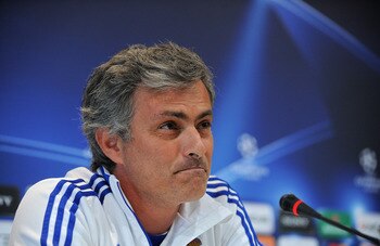 MADRID, SPAIN - APRIL 26:  Head coach of Real Madrid, Jose Mourinho answers a question during a press conference at Valdebebas training ground ahead of their UEFA Champions League semi-final first leg match against Barcelona on April 26, 2011 in Madrid, S