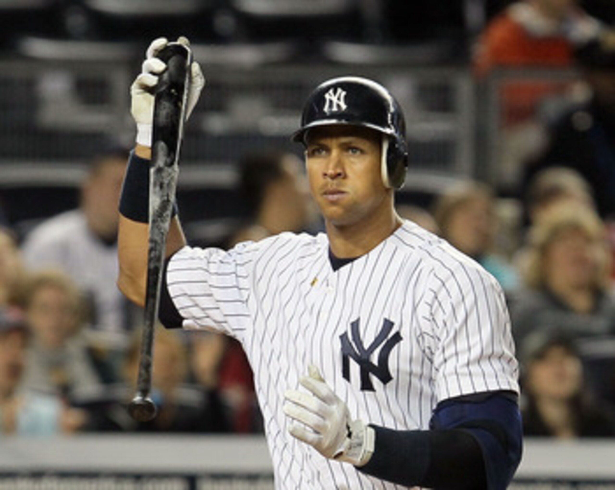 NEW YORK, NY - MAY 14:  Alex Rodriguez #13 of the New York Yankees strikes out to end the third inning against the Boston Red Sox heads back to the dugout on May 14, 2011 at Yankee Stadium in the Bronx borough of New York City.  (Photo by Jim McIsaac/Gett