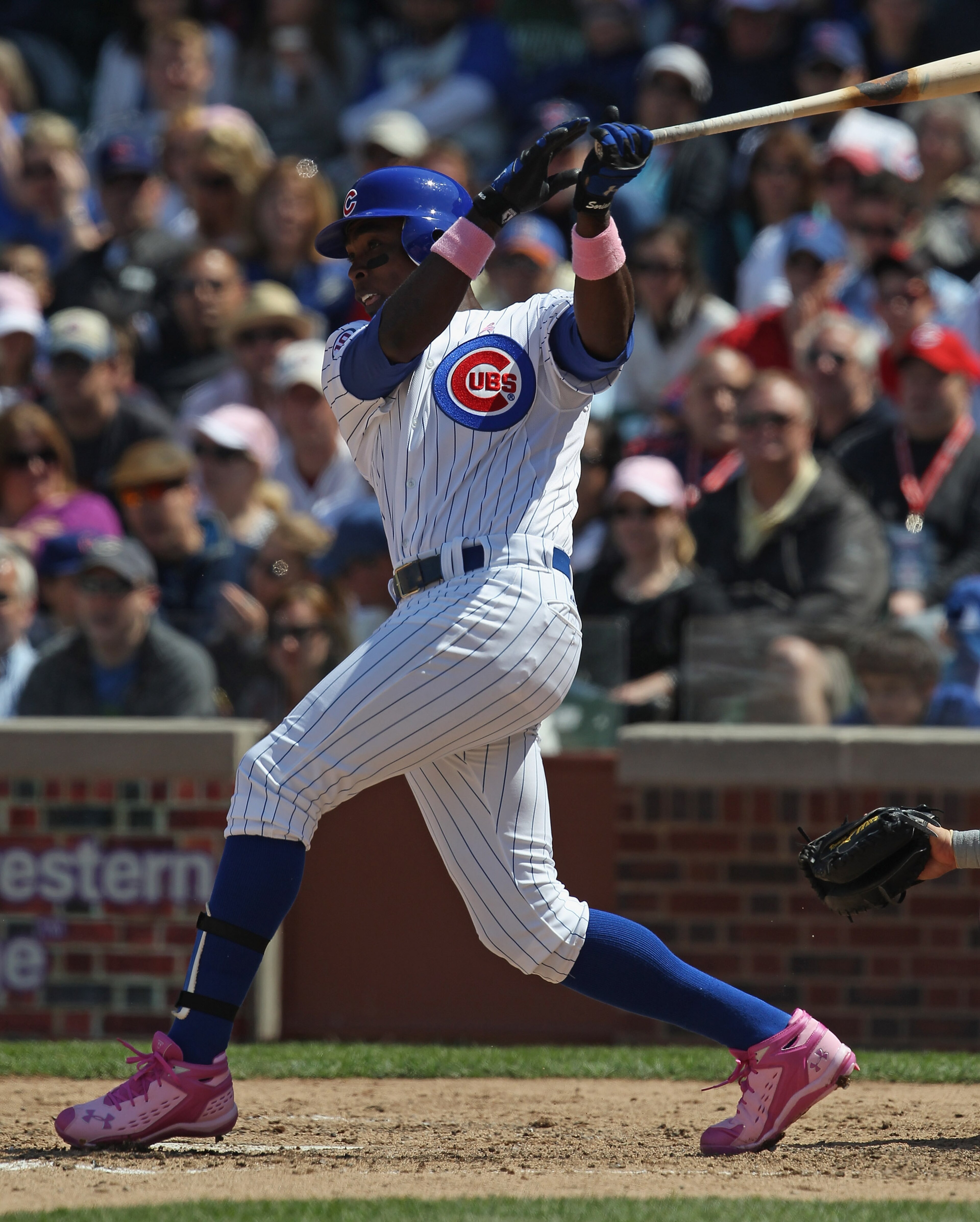 CHICAGO, IL - MAY 08: Alfonso Soriano #12 of the Chicago Cubs hits the ball against the Cincinnati Reds at Wrigley Field on May 8, 2011 in Chicago, Illinois. The Reds defeated the Cubs 2-0. (Photo by Jonathan Daniel/Getty Images) CHICAGO, IL - MAY 08: Alfonso Soriano #12 of the Chicago Cubs hits the ball against the Cincinnati Reds at Wrigley Field on May 8, 2011 in Chicago, Illinois. The Reds defeated the Cubs 2-0. (Photo by Jonathan Daniel/Getty Images)