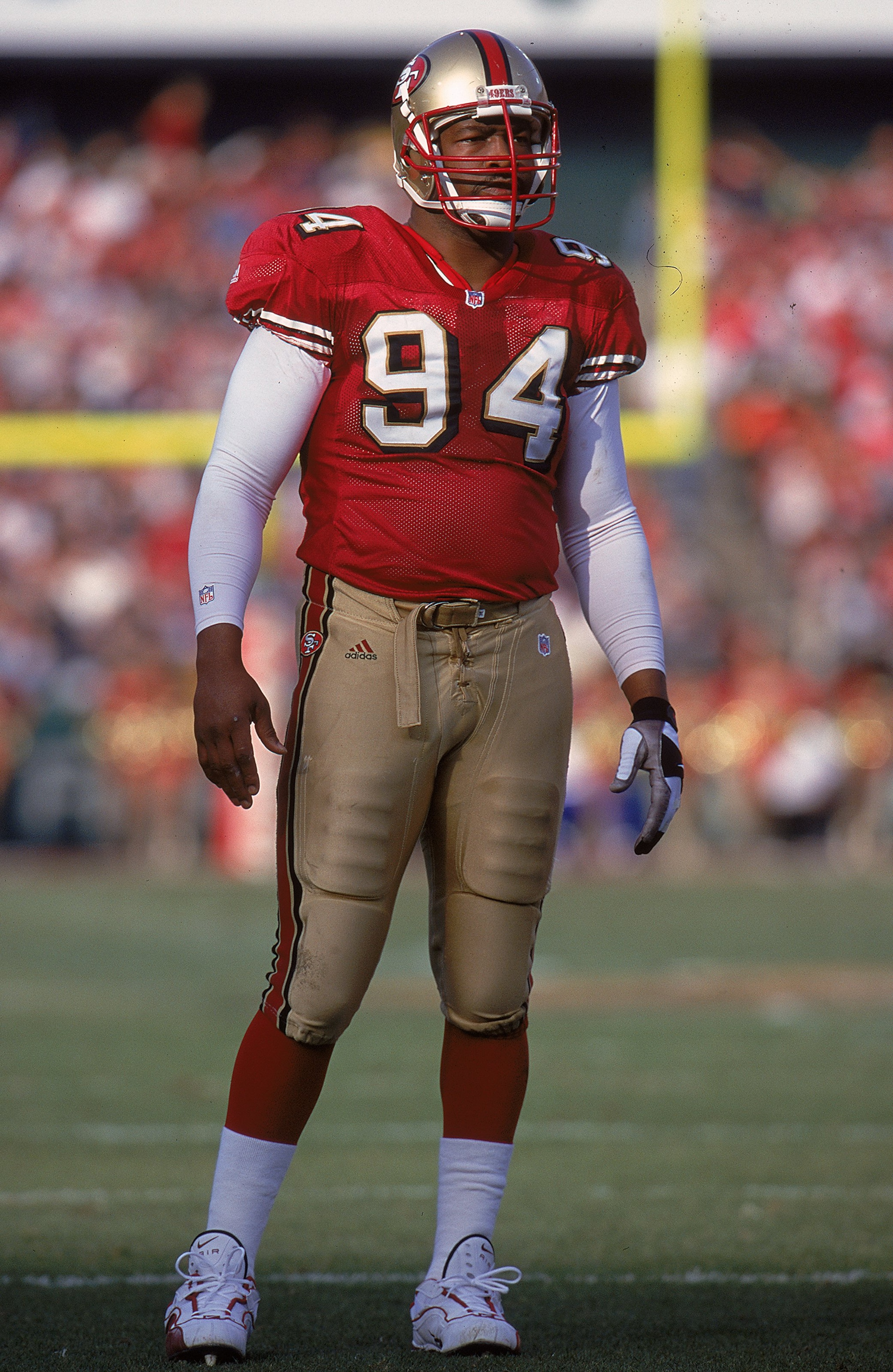 12 Dec 1999: Charles Haley #94 of the San Francisco 49ers looks on from the field during the game against the Atlanta Falcons at 3 Comm Park in San Francisco, California. The 49ers defeated the Falcons 26-7. Mandatory Credit: Tom Hauck /Allsport 12 Dec 1999: Charles Haley #94 of the San Francisco 49ers looks on from the field during the game against the Atlanta Falcons at 3 Comm Park in San Francisco, California. The 49ers defeated the Falcons 26-7. Mandatory Credit: Tom Hauck /Allsport