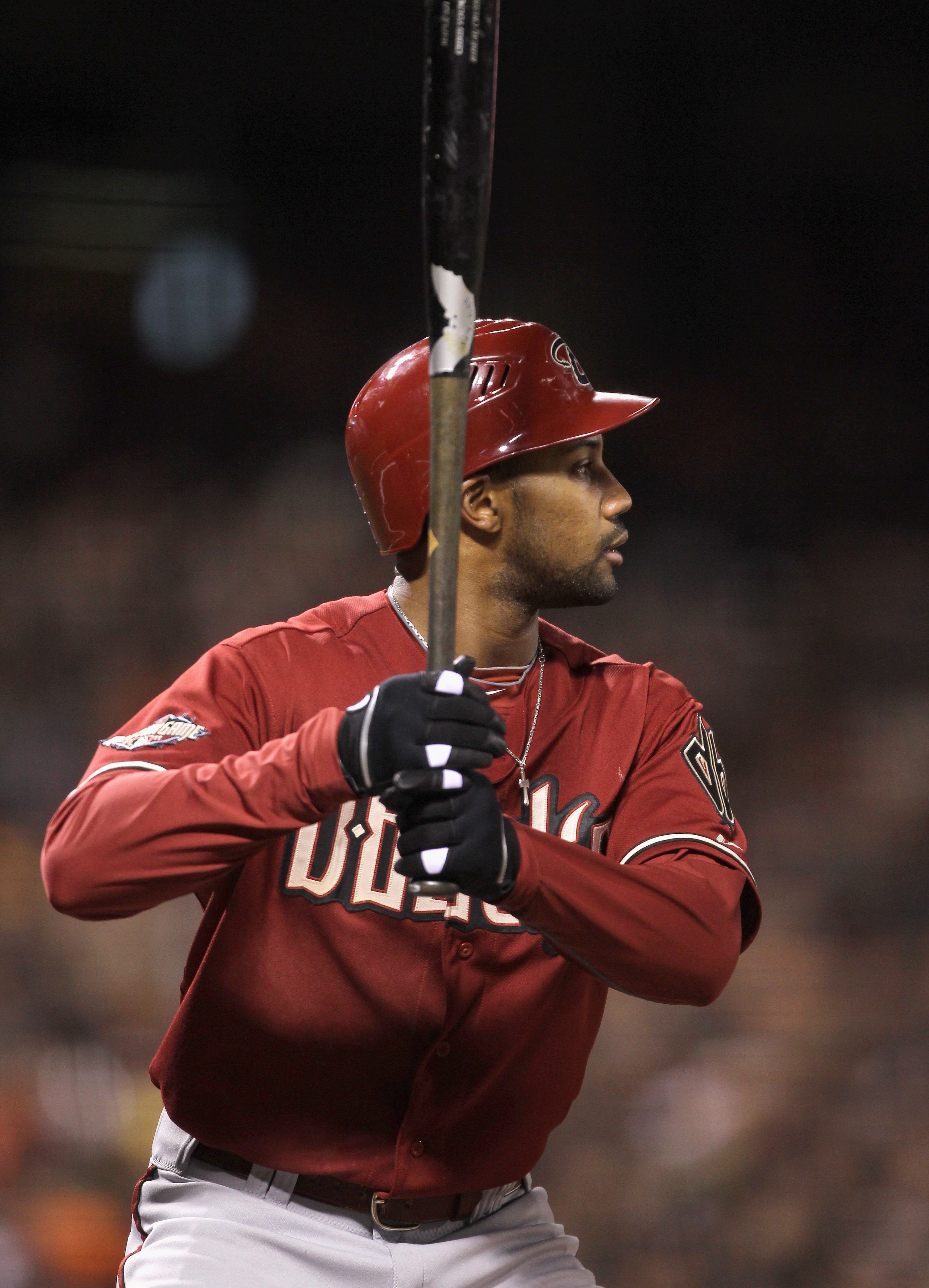 SAN FRANCISCO, CA - MAY 11:  Chris Young #24 of the Arizona Diamondbacks in action against the San Francisco Giants at AT&T Park on May 11, 2011 in San Francisco, California.  (Photo by Ezra Shaw/Getty Images)