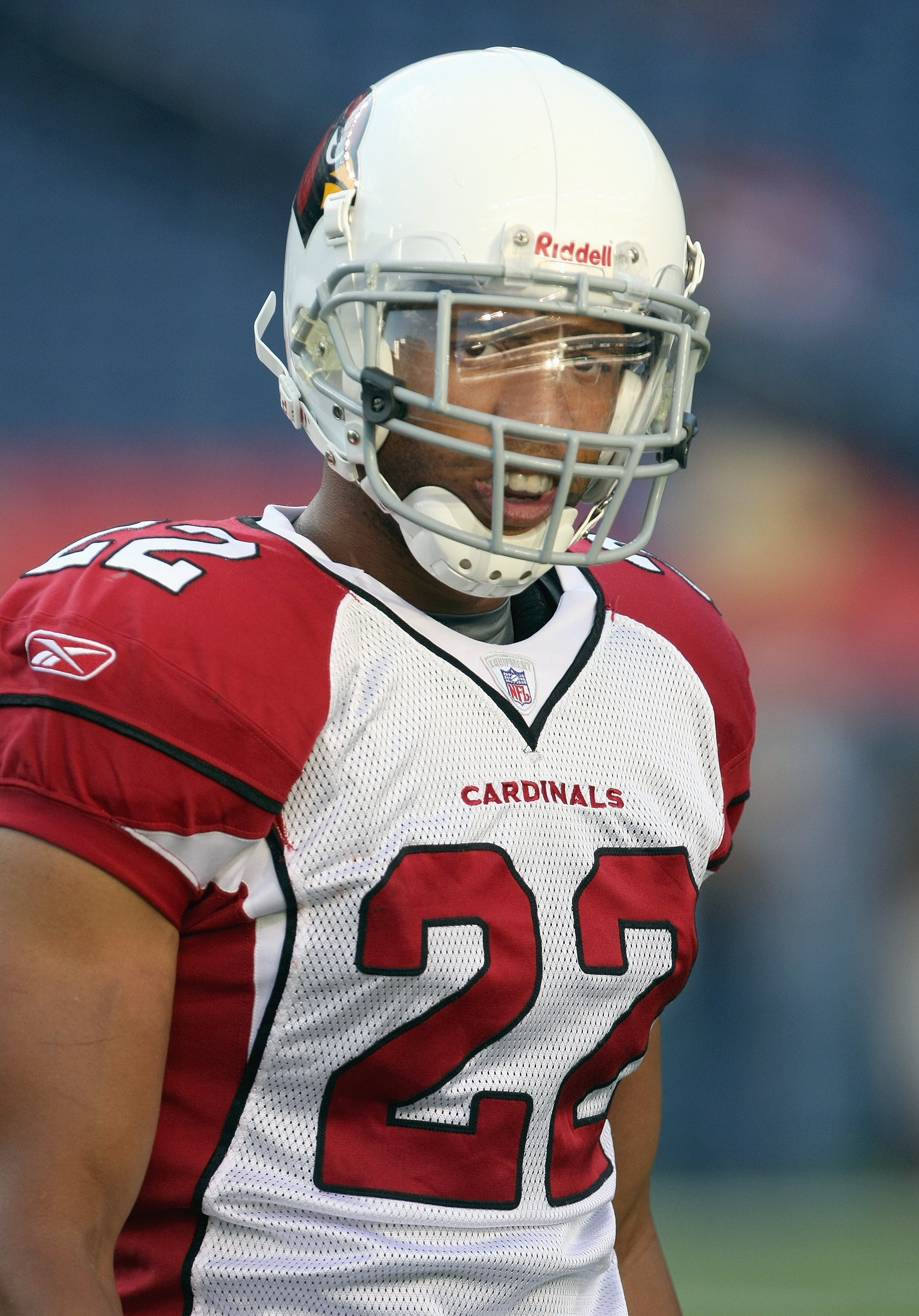 DENVER - AUGUST 30: Matt Ware #22 of the Arizona Cardinals looks on before the NFL preseason game against the Denver Broncos at Invesco Field on August 30, 2007 in Denver, Colorado. (Photo by Doug Pensinger/Getty Images)