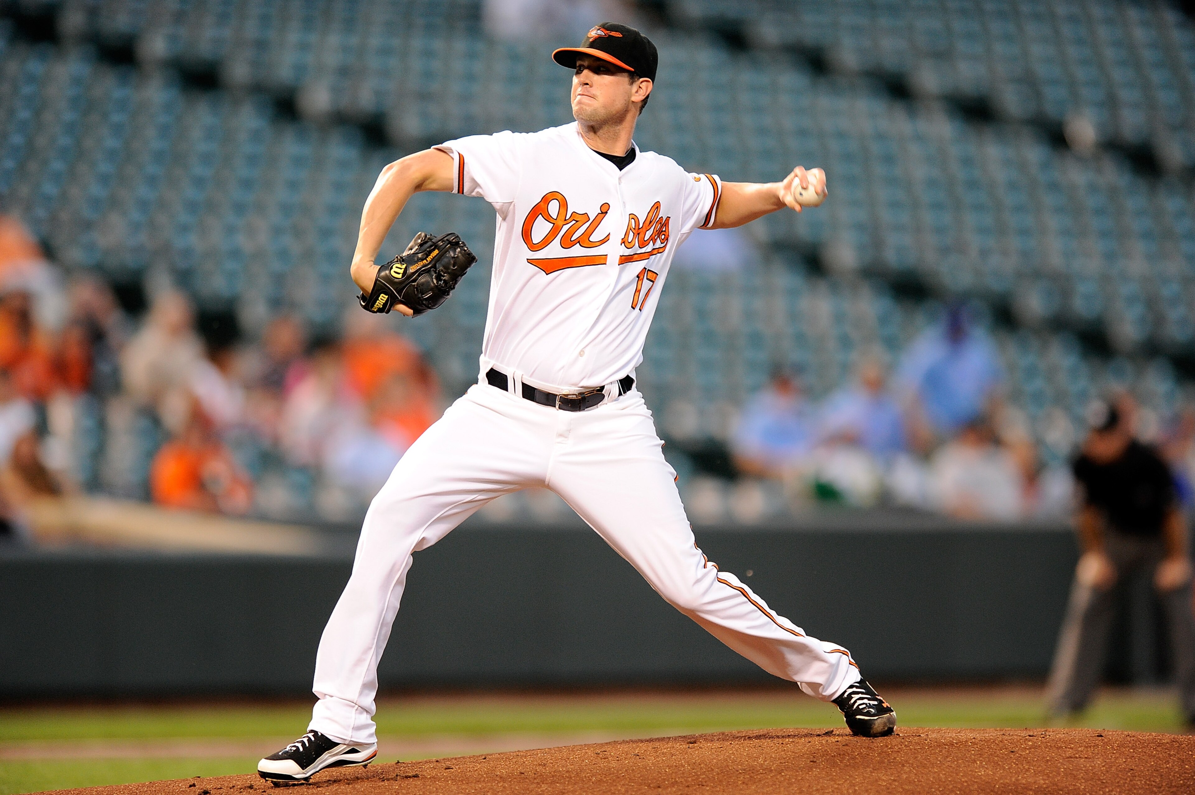 BALTIMORE - SEPTEMBER 13: Brian Matusz #17 of the Baltimore Orioles pitches against the Toronto Blue Jays at Camden Yards on September 13, 2010 in Baltimore, Maryland. (Photo by Greg Fiume/Getty Images) BALTIMORE - SEPTEMBER 13: Brian Matusz #17 of the Baltimore Orioles pitches against the Toronto Blue Jays at Camden Yards on September 13, 2010 in Baltimore, Maryland. (Photo by Greg Fiume/Getty Images)