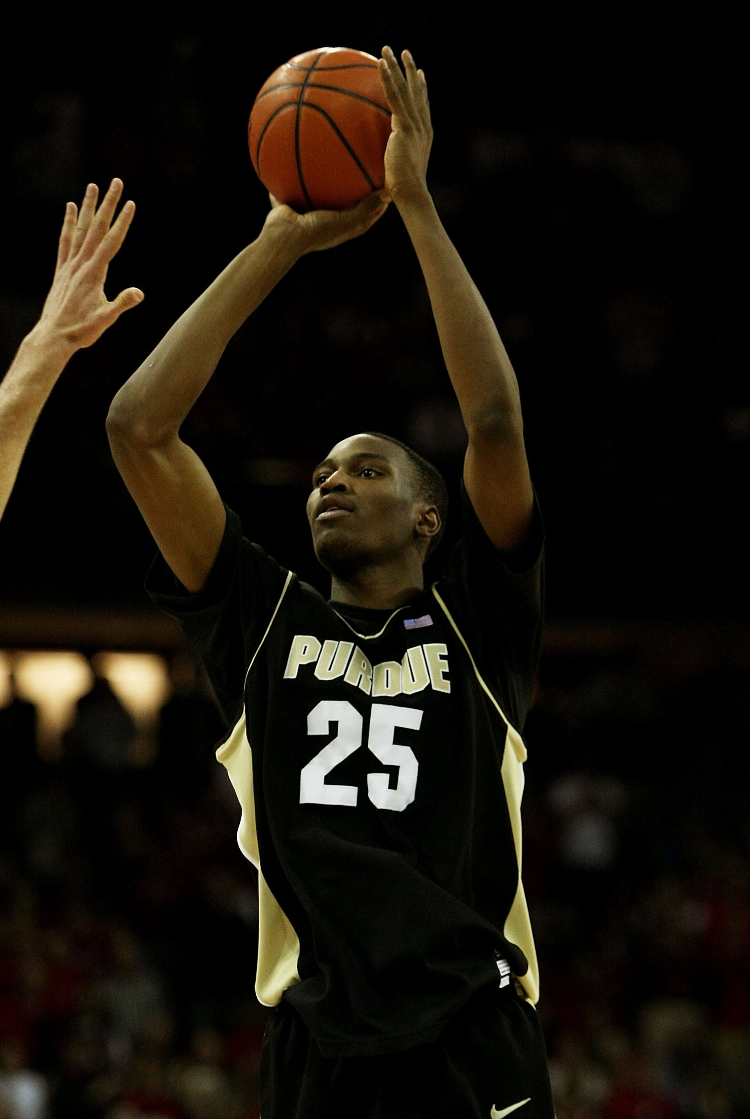 MADISON, WI - JANUARY 27: JaJaun Johnson #25 of the Purdue Boilermakers puts up a shot against the Wisconsin Badgers on January 27, 2009 at the Kohl Center in Madison, Wisconsin. Purdue defeated Wisconsin 64-63. (Photo by Jonathan Daniel/Getty Images)