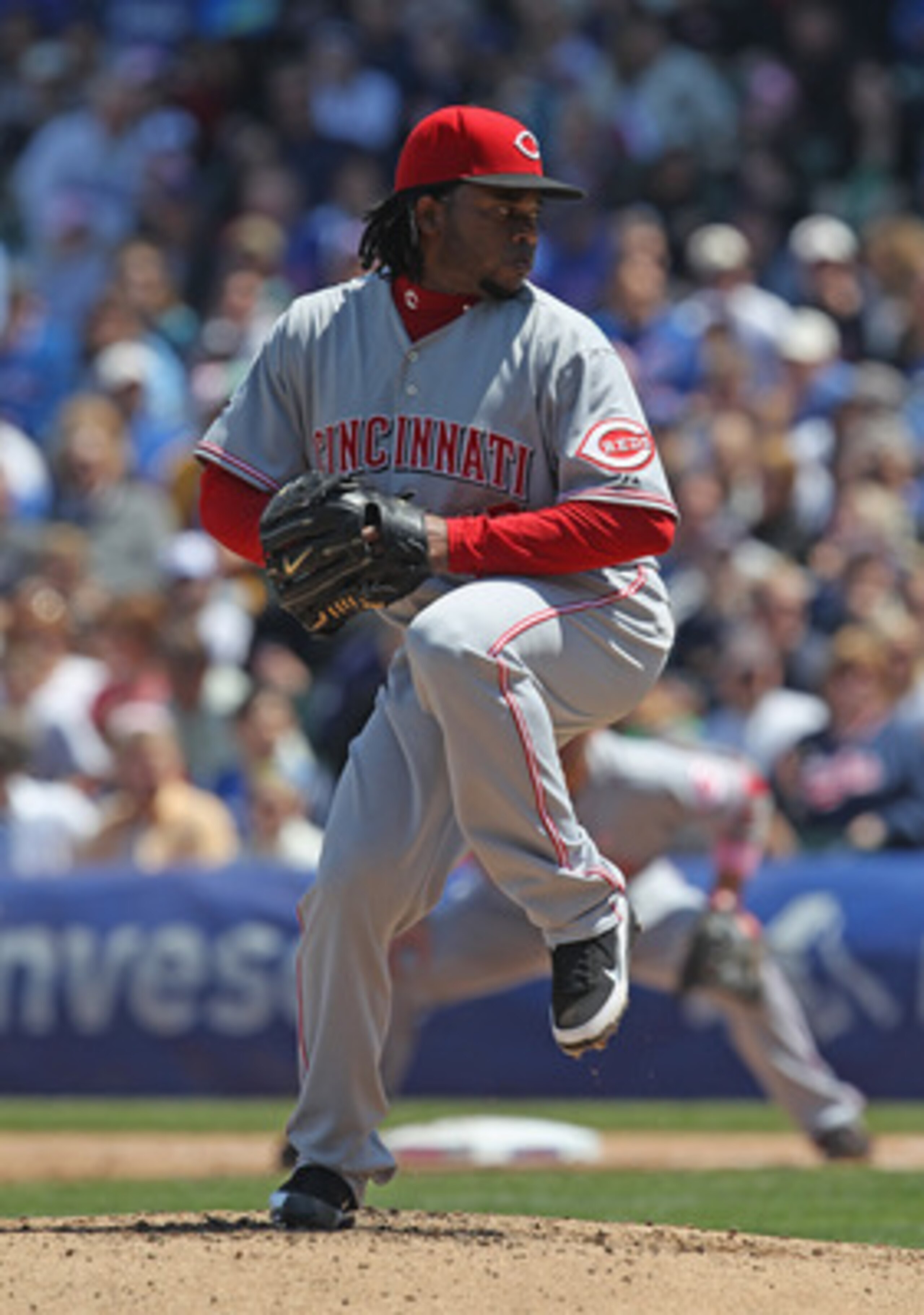 CHICAGO, IL - MAY 08: Starting pitcher Edison Volquez #36 of the Cincinnati Reds delivers the ball against the Chicago Cubs at Wrigley Field on May 6, 2011 in Chicago, Illinois. The Reds defeated the Cubs 2-0. (Photo by Jonathan Daniel/Getty Images)
