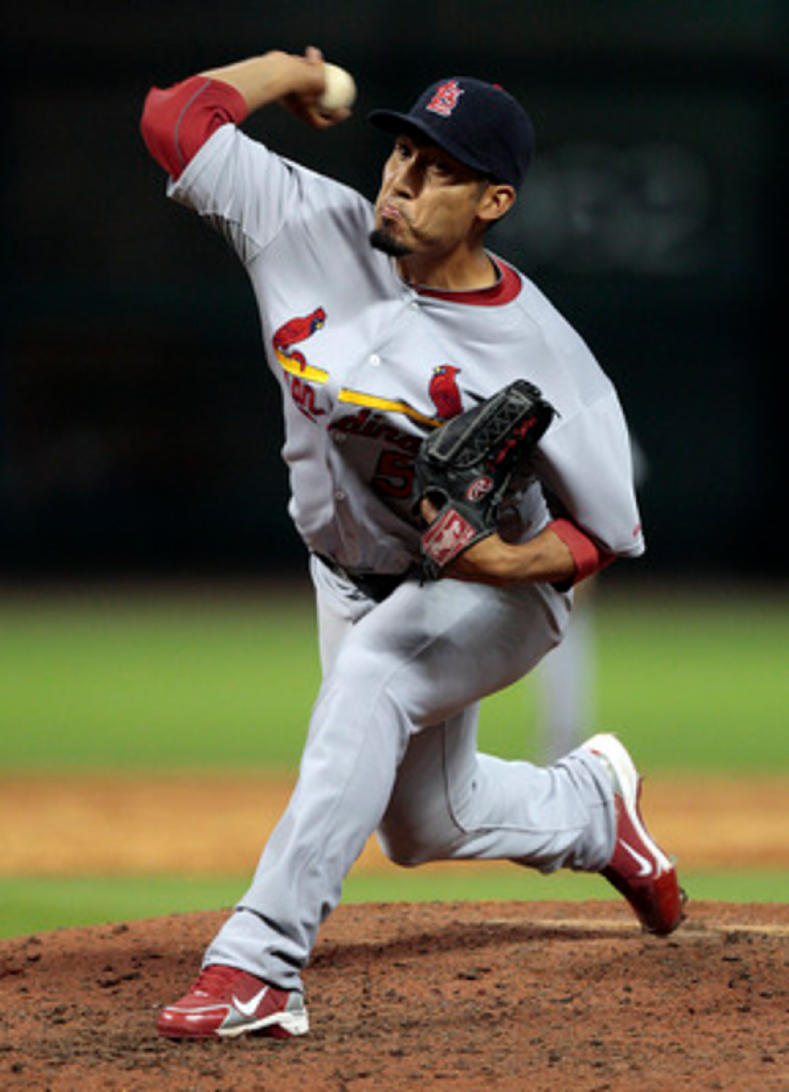 HOUSTON - APRIL 27:  Pitcher Fernando Salas #59 of the St. Louis Cardinals throws against the Houston Astros at Minute Maid Park on April 27, 2011 in Houston, Texas.  (Photo by Bob Levey/Getty Images)
