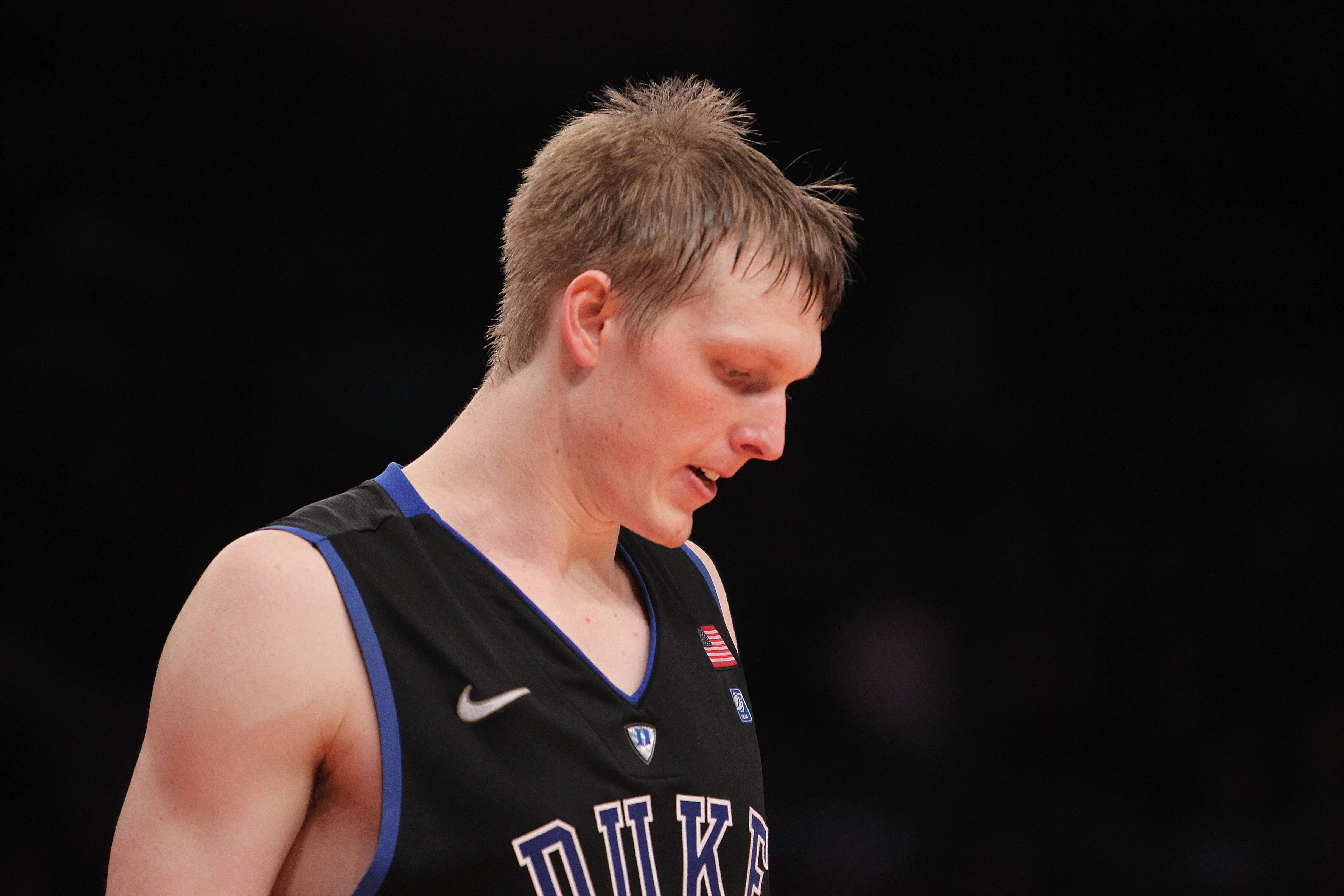 NEW YORK, NY - JANUARY 30:  Kyle Singler #12 of the Duke Blue Devils walks down the court against the St. John's Red Storm at Madison Square Garden on January 30, 2011 in New York City.  (Photo by Nick Laham/Getty Images)