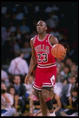 1989-1990:  Guard Michael Jordan of the Chicago Bulls in action. Mandatory Credit: Tim de Frisco  /Allsport