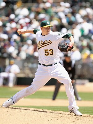 OAKLAND, CA - MAY 15:  Trevor Cahill #53 of the Oakland Athletics pitches against the Chicago White Sox at Oakland-Alameda County Coliseum on May 15, 2011 in Oakland, California.  (Photo by Ezra Shaw/Getty Images)