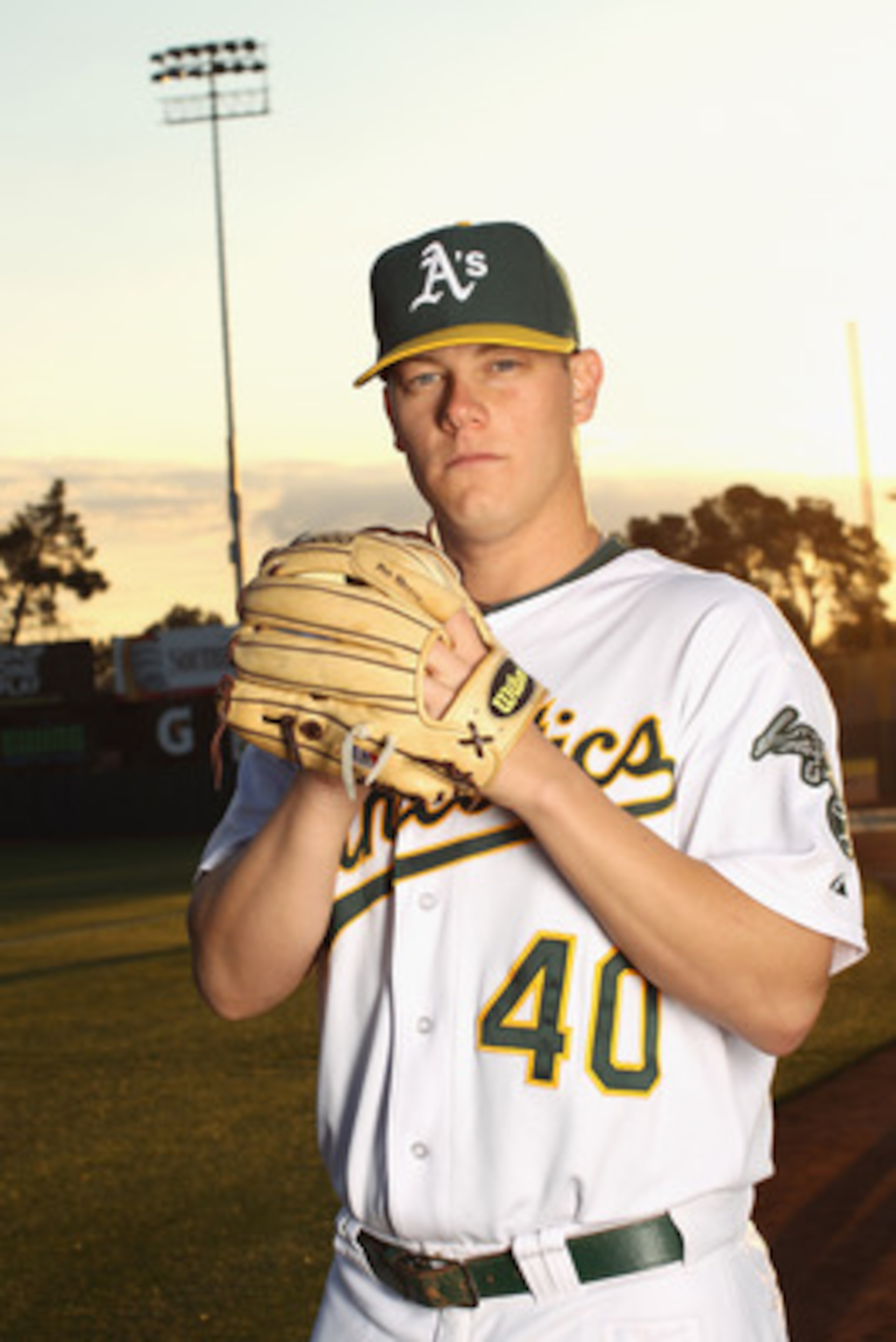 PHOENIX, AZ - FEBRUARY 24: Andrew Bailey #40 of the Oakland Athletics poses for a portrait during media photo day at Phoenix Municipal Stadium on February 24, 2011 in Phoenix, Arizona.  (Photo by Ezra Shaw/Getty Images)