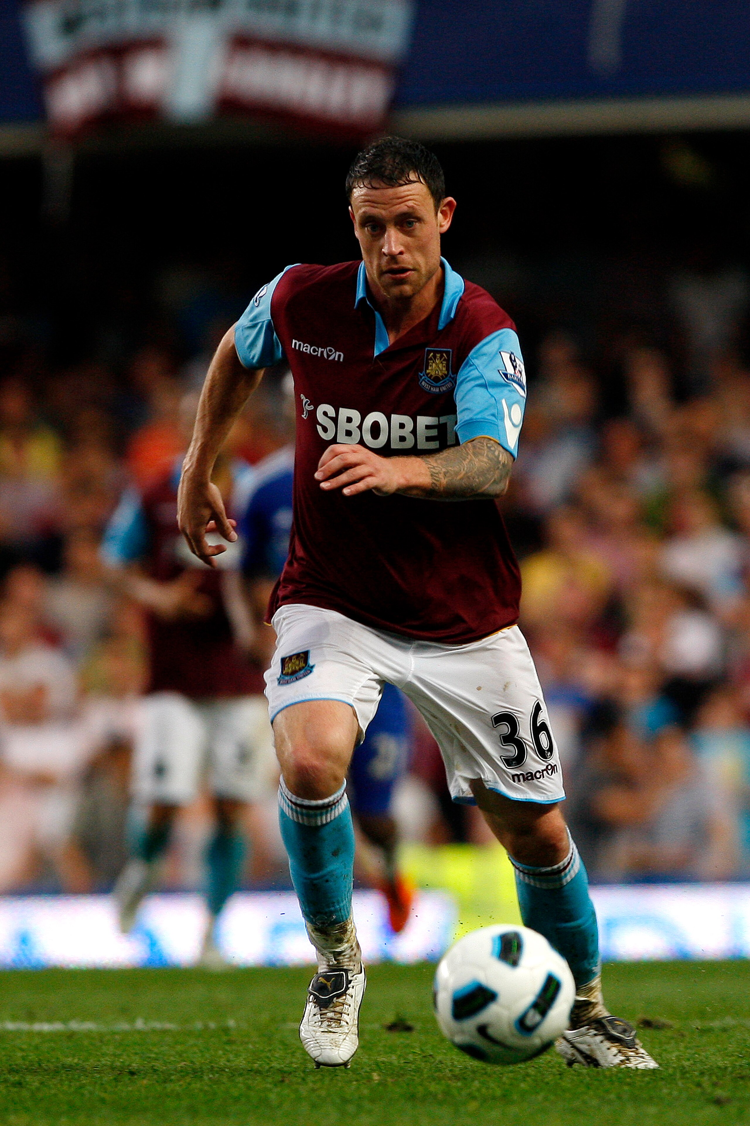 LONDON, ENGLAND - APRIL 23:  Wayne Bridge of West Ham in action during the Barclays Premier League match between Chelsea and West Ham United at Stamford Bridge on April 23, 2011 in London, England.  (Photo by Dan Istitene/Getty Images)