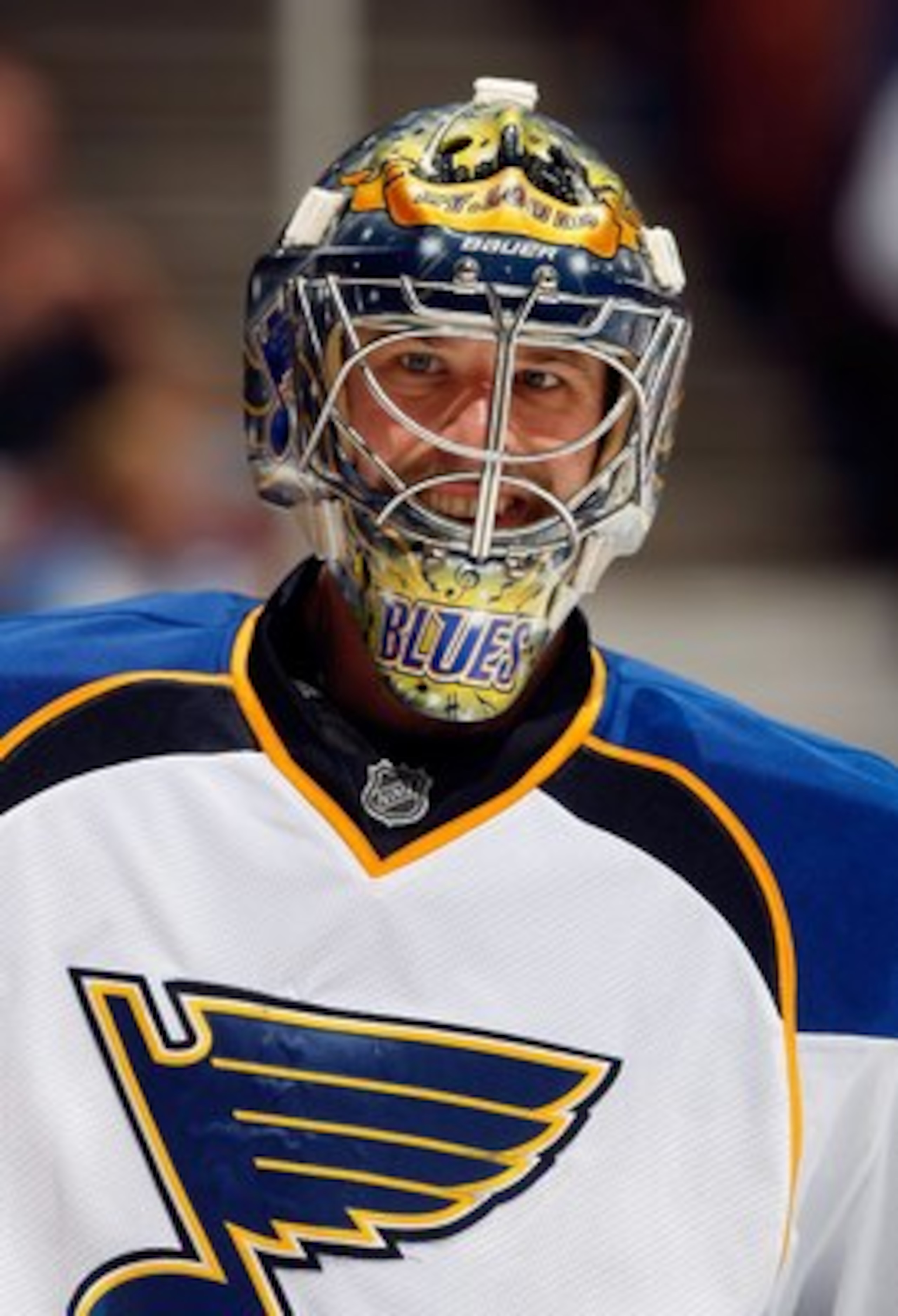 ANAHEIM, CA - OCTOBER 17:  Ty Conklin #29 of the St. Louis Blues looks on against the Anaheim Ducks at the Honda Center on October 17, 2009 in Anaheim, California. The Blues defeated the Ducks 5-0.  (Photo by Jeff Gross/Getty Images)