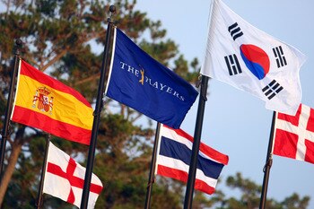 PONTE VEDRA BEACH, FL - MAY 06:  Flags blow in the breeze during a practice round prior to the start of THE PLAYERS Championship on THE PLAYERS Stadium Course at TPC Sawgrass on May 6, 2009 in Ponte Vedra Beach, Florida.  (Photo by Scott Halleran/Getty Im