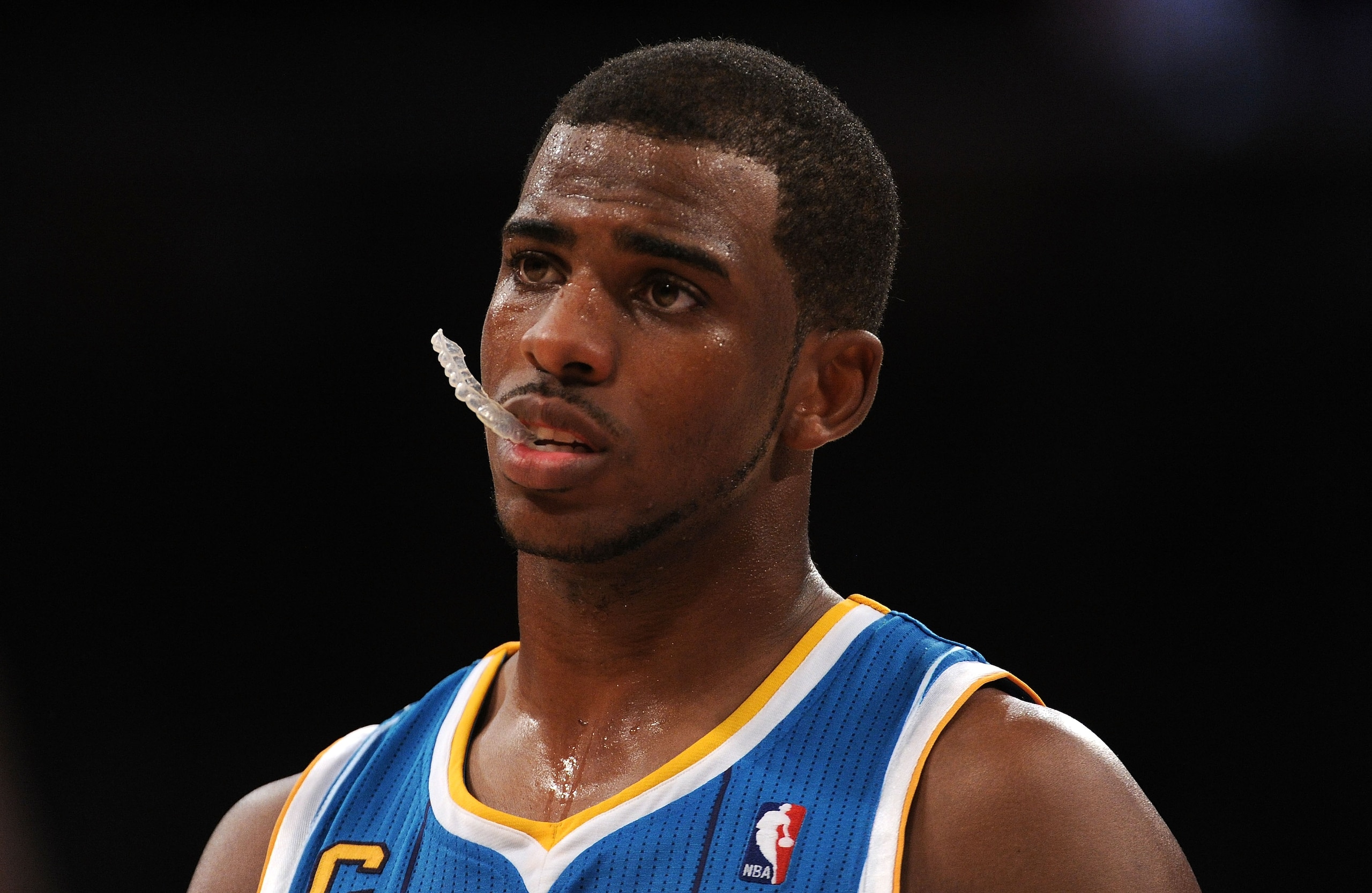 LOS ANGELES, CA - APRIL 20:  Chris Paul #3 of the New Orleans Hornets reacts while taking on the Los Angeles Lakers in Game Two of the Western Conference Quarterfinals in the 2011 NBA Playoffs on April 20, 2011 at Staples Center in Los Angeles, California