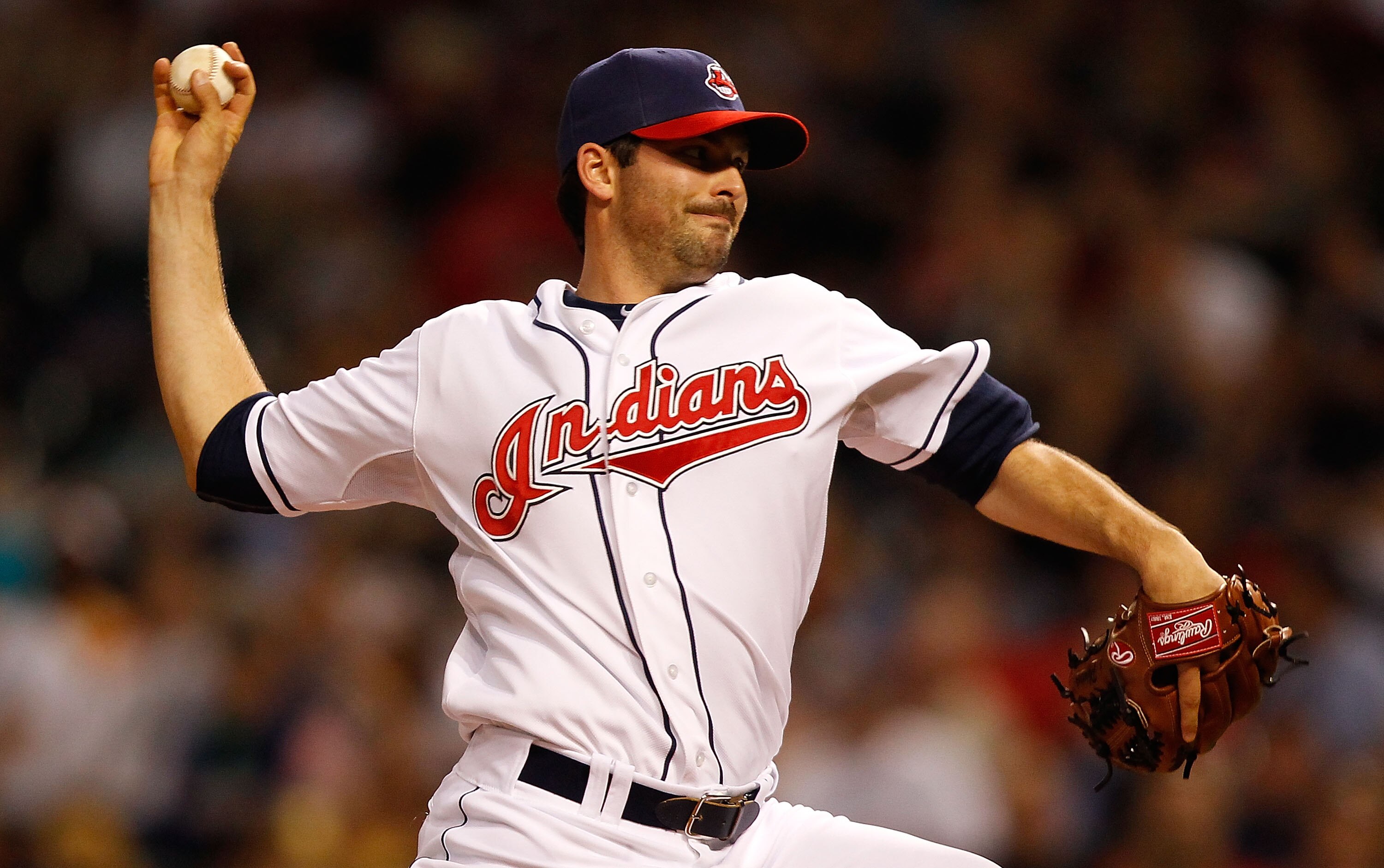 CLEVELAND - MAY 11:  Justin Germano #39 of the Cleveland Indians pitches against the Tampa Bay Rays during the game on May 11, 2011 at Progressive Field in Cleveland, Ohio.  (Photo by Jared Wickerham/Getty Images)