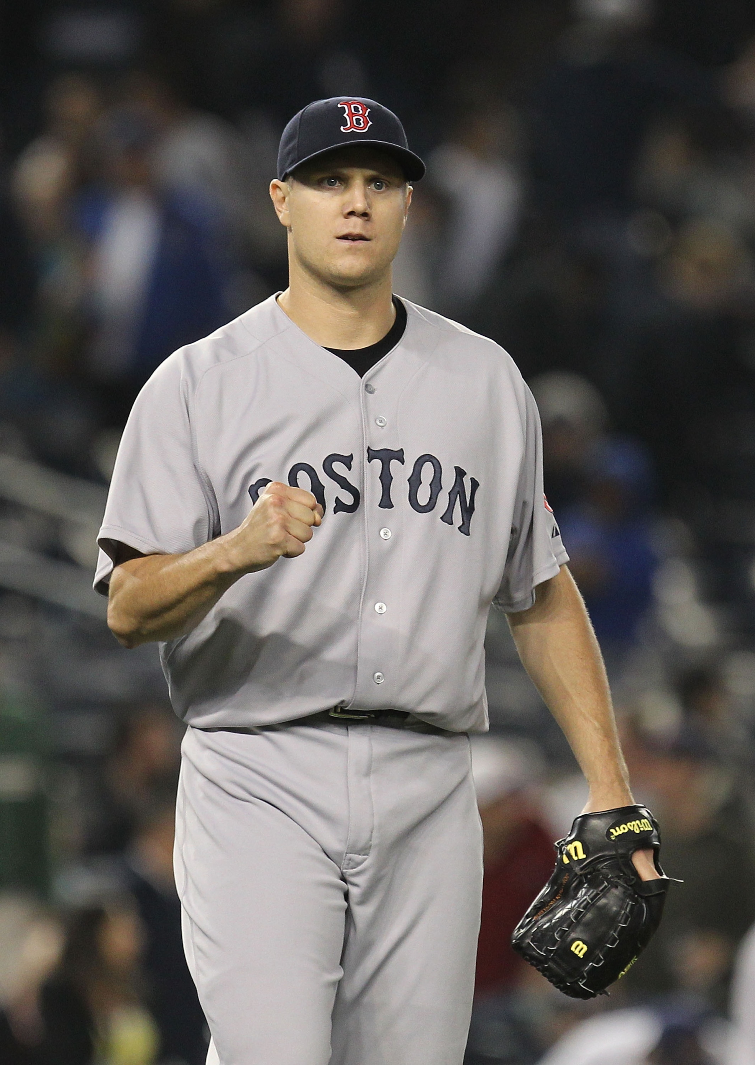 NEW YORK, NY - MAY 15:  Jonathan Papelbon #58 of the Boston Red Sox celebrates a 7-5 win against the New York Yankees during their game on May 15, 2011 at Yankee Stadium in the Bronx borough of New York City.  (Photo by Al Bello/Getty Images)