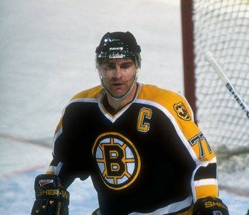 23 Feb 1997:  Defenseman Ray Bourque of the Boston Bruins in action against the Buffalo Sabres during a game at the Marine Midland Arena in Buffalo, New York.  The Sabres defeated the Bruins 5-1. Mandatory Credit: Rick Stewart  /Allsport