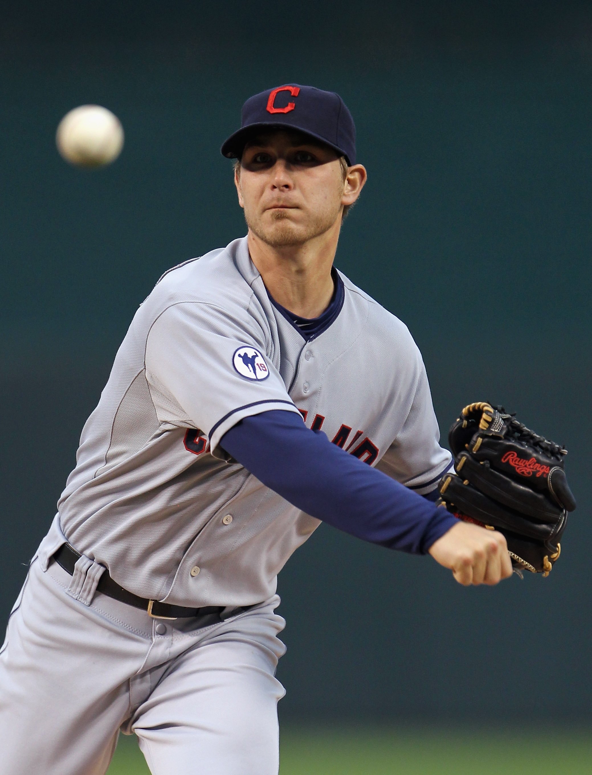 KANSAS CITY, MO - APRIL 21:  Starting pitcher Josh Tomlin #43 of the Cleveland Indians in action during the game against the Kansas City Royals on April 21, 2011 at Kauffman Stadium in Kansas City, Missouri.  (Photo by Jamie Squire/Getty Images)
