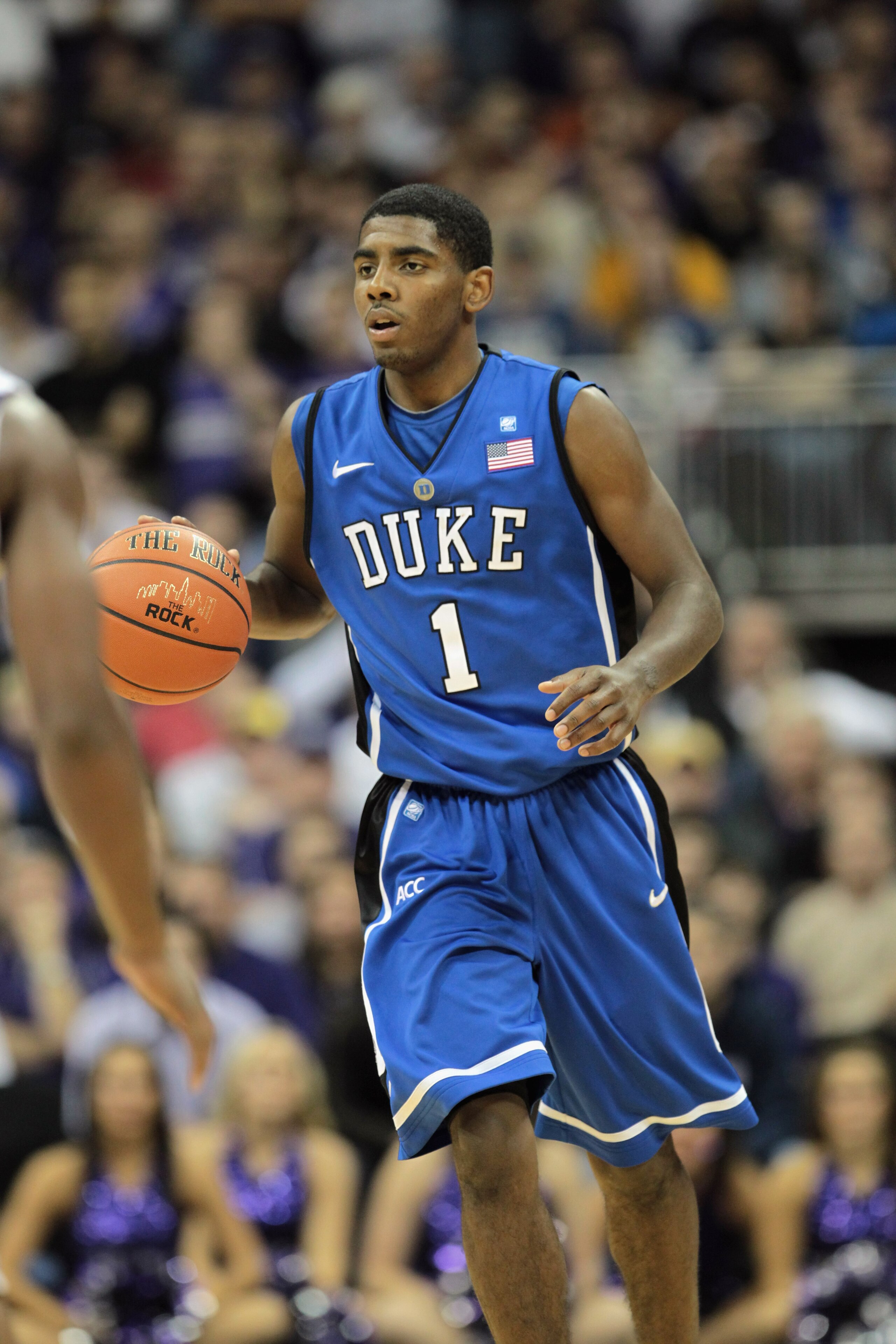 KANSAS CITY, MO - NOVEMBER 23:  Kyrie Irving #1 of the Duke Blue Devils in action during the CBE Classic game against the Kansas State Wildcats on November 23, 2010 at the Sprint Center in Kansas City, Missouri.  (Photo by Jamie Squire/Getty Images)
