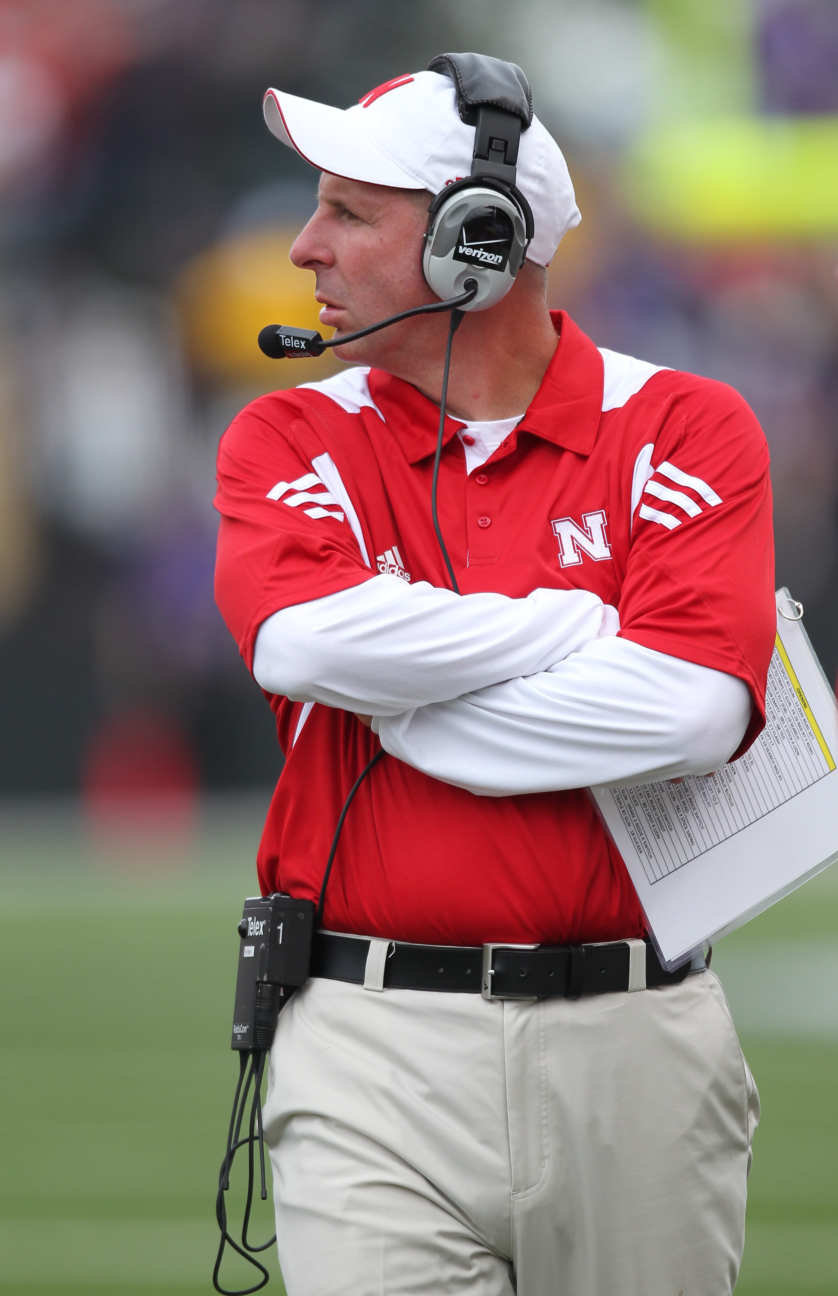 SEATTLE - SEPTEMBER 18: Head coach Bo Pelini of the Nebraska Cornhuskers looks on during the game against the Washington Huskies on September 18, 2010 at Husky Stadium in Seattle, Washington. (Photo by Otto Greule Jr/Getty Images)