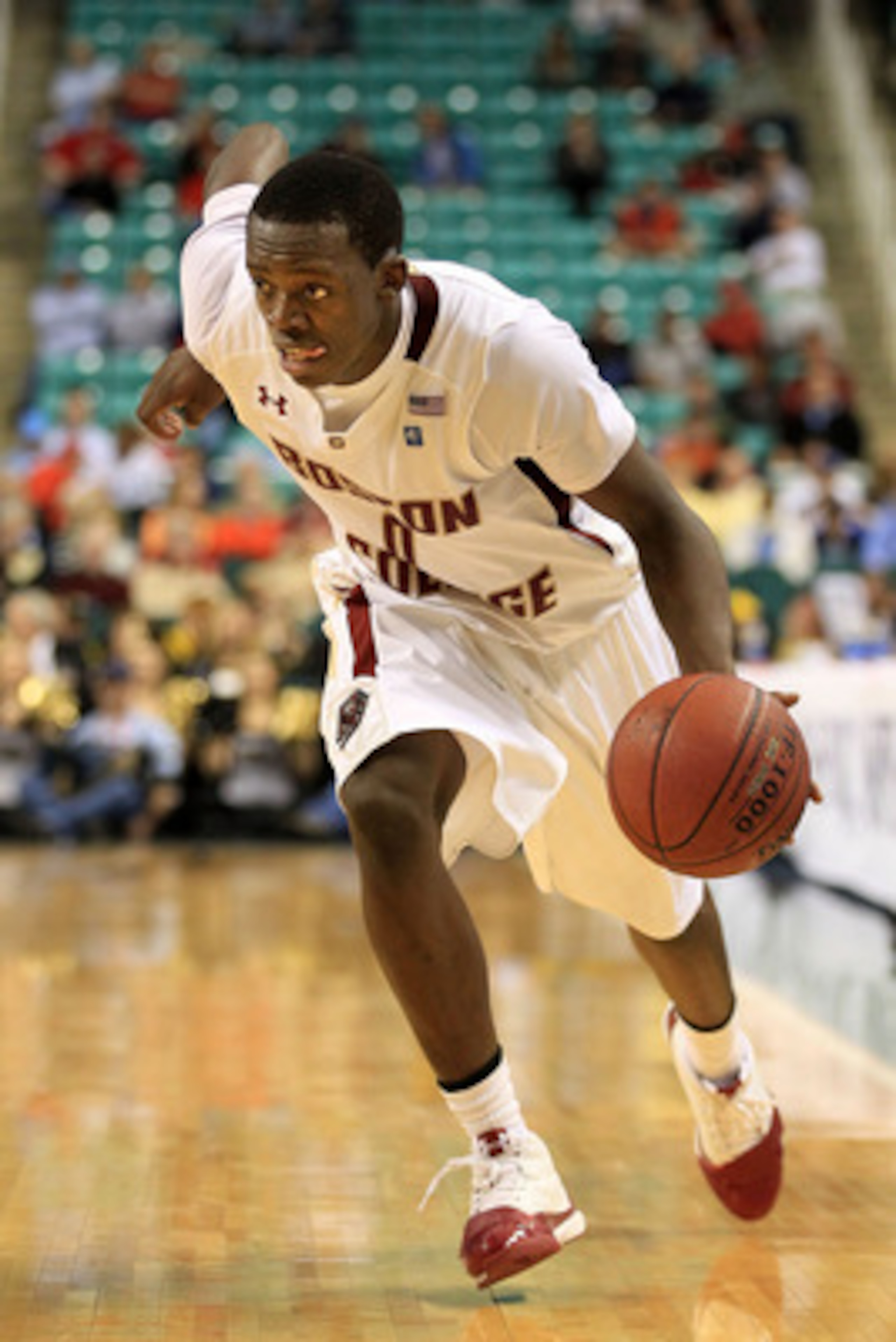 GREENSBORO, NC - MARCH 10:  Reggie Jackson #0 of the Boston College Eagles drives against the Wake Forest Demon Deacons during the second half of the game in the first round of the 2011 ACC men's basketball tournament at the Greensboro Coliseum on March 1
