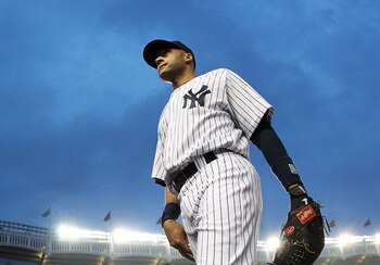 NEW YORK, NY - MAY 15:  Derek Jeter #2 of the New York Yankees in action against the Boston Red Sox during their game on May 15, 2011 at Yankee Stadium in the Bronx borough of New York City.  (Photo by Al Bello/Getty Images)