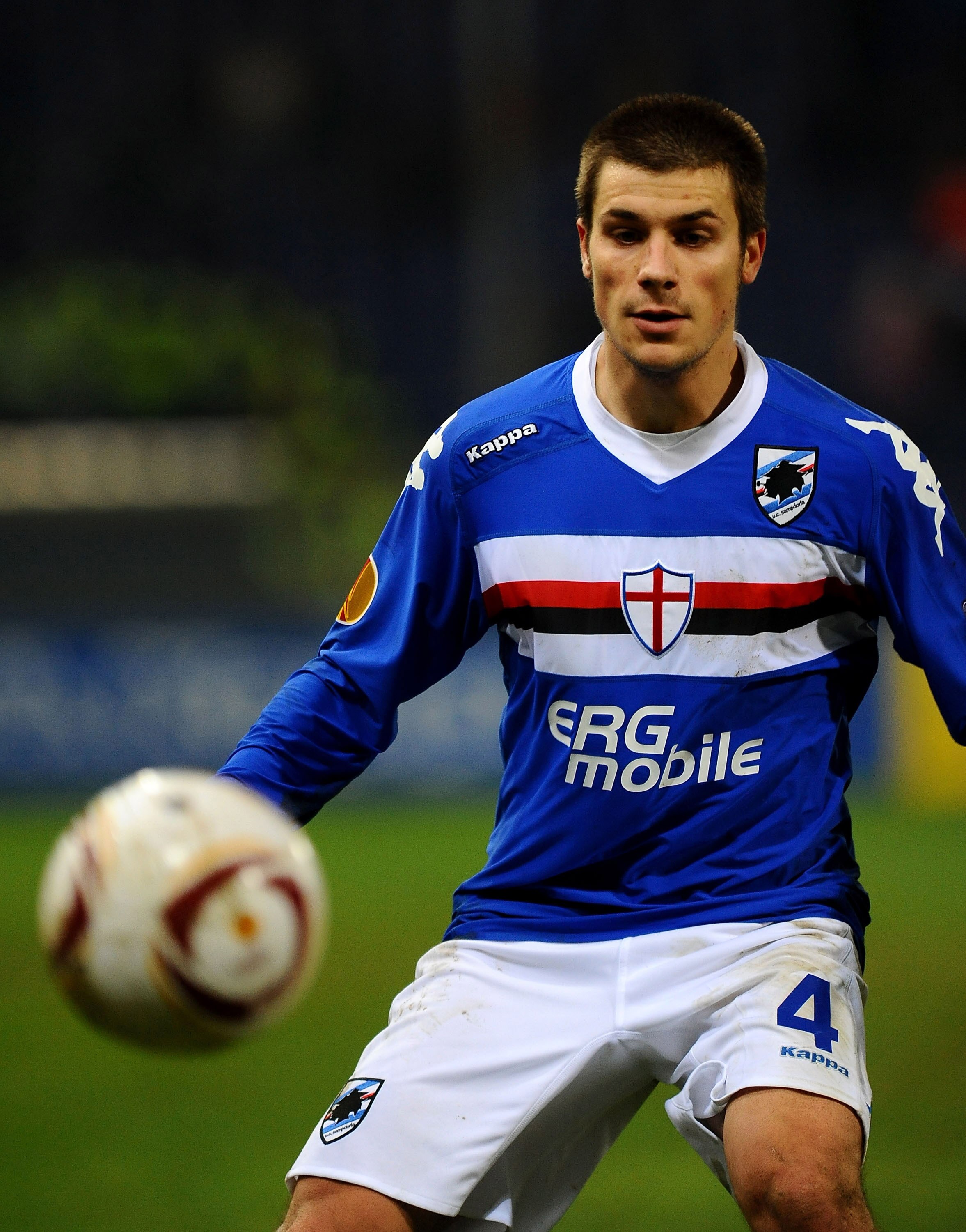 GENOA, ITALY - DECEMBER 01:  Daniele Dessena of UC Sampdoria in action during the UEFA Europa League Group I match between Sampdoria and PSV Eindhoven at Stadio Luigi Ferraris on December 1, 2010 in Genoa, Italy. (Photo by Massimo Cebrelli/Getty Images)