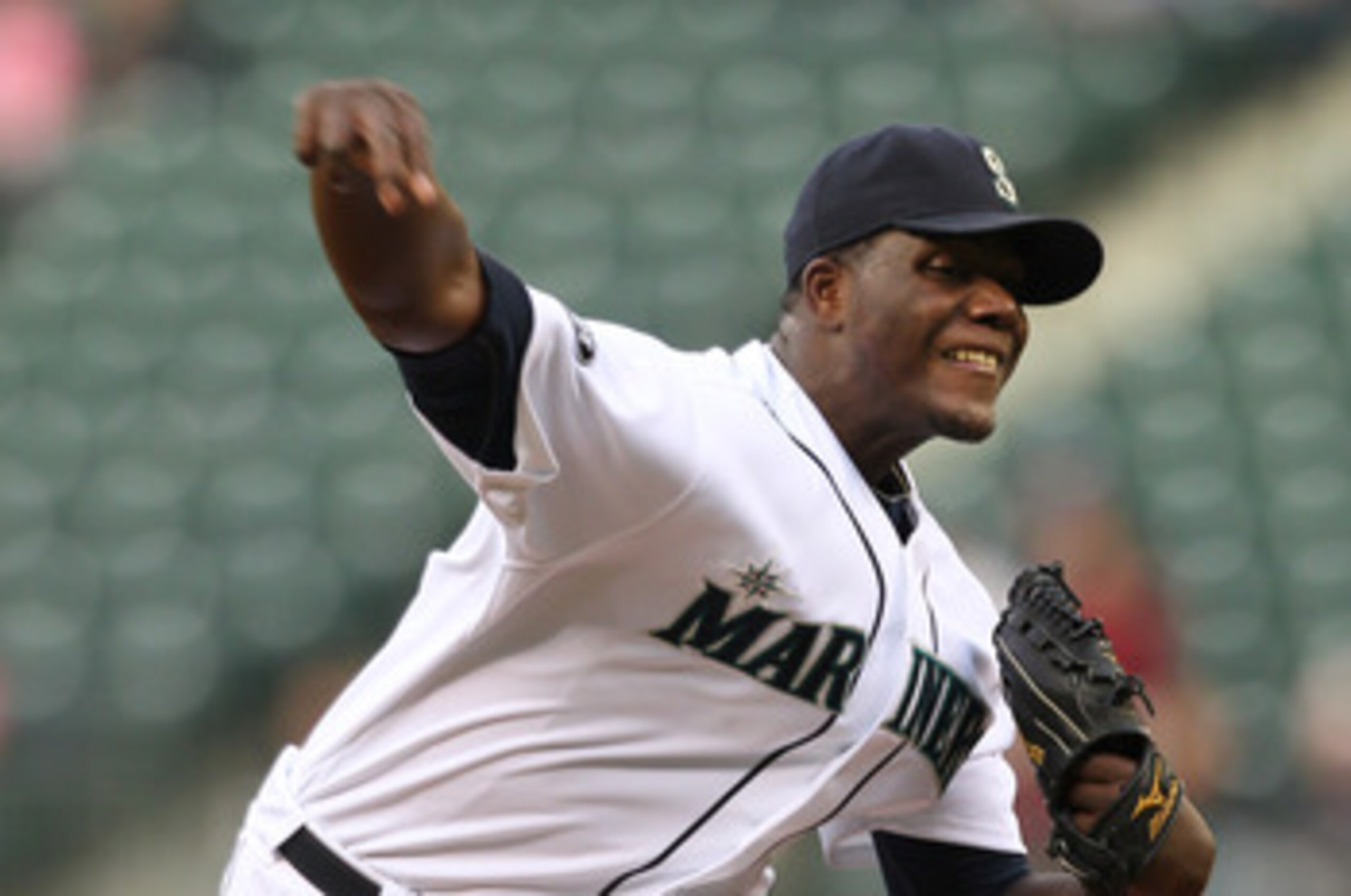 SEATTLE - MAY 04:  Starting pitcher Michael Pineda #36 of the Seattle Mariners pitches against the Texas Rangers at Safeco Field on May 4, 2011 in Seattle, Washington. (Photo by Otto Greule Jr/Getty Images)