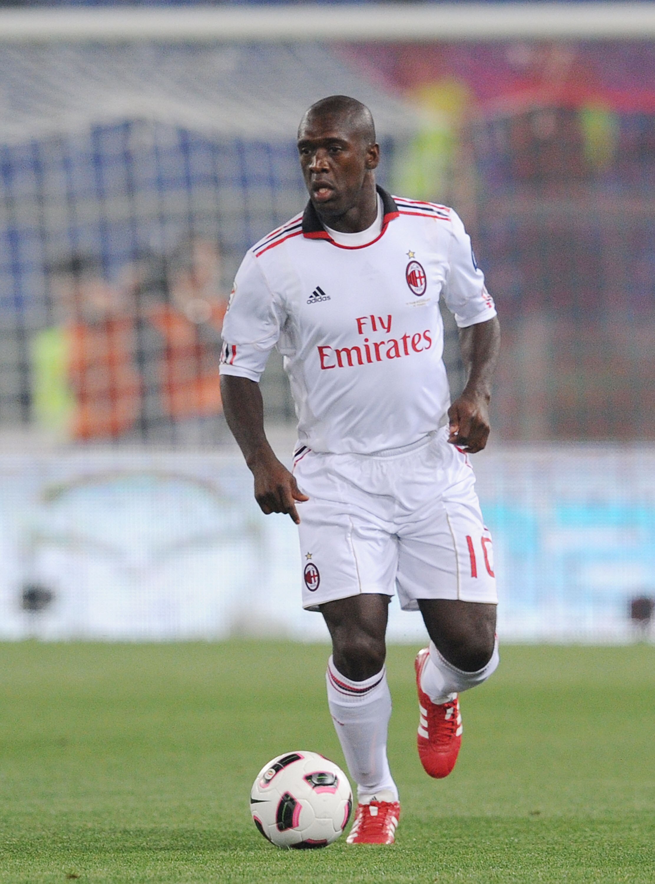 ROME, ITALY - MAY 07:  Clarence Seedorf of Milan in action during the Serie A match between AS Roma and AC Milan at Stadio Olimpico on May 7, 2011 in Rome, Italy.  (Photo by Giuseppe Bellini/Getty Images)