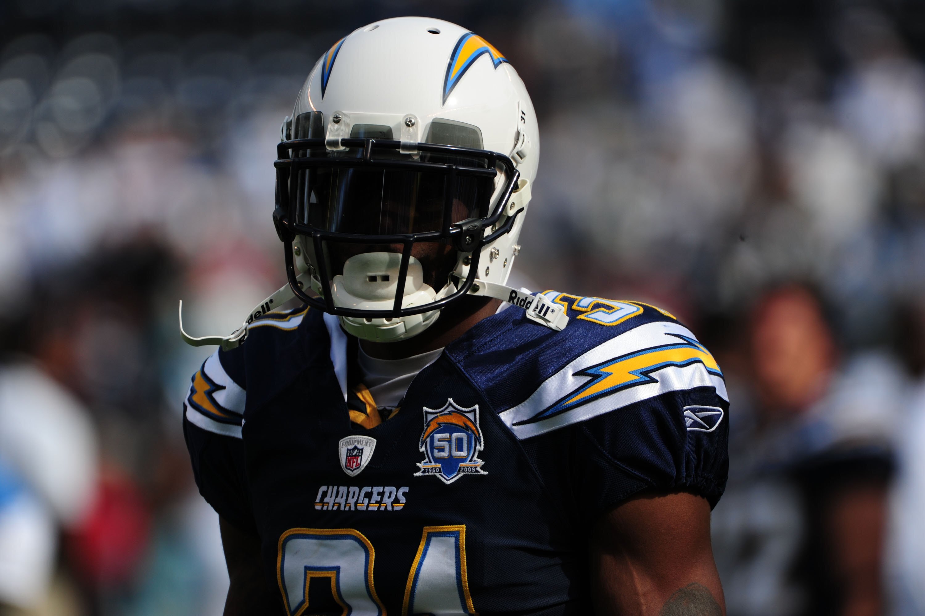 SAN DIEGO - JANUARY 17:  Cornerback Antonio Cromartie #31 of the San Diego Chargers stands on the field during the AFC Divisional Playoff Game against the New York Jets at Qualcomm Stadium on January 17, 2010 in San Diego, California.  (Photo by Robert La