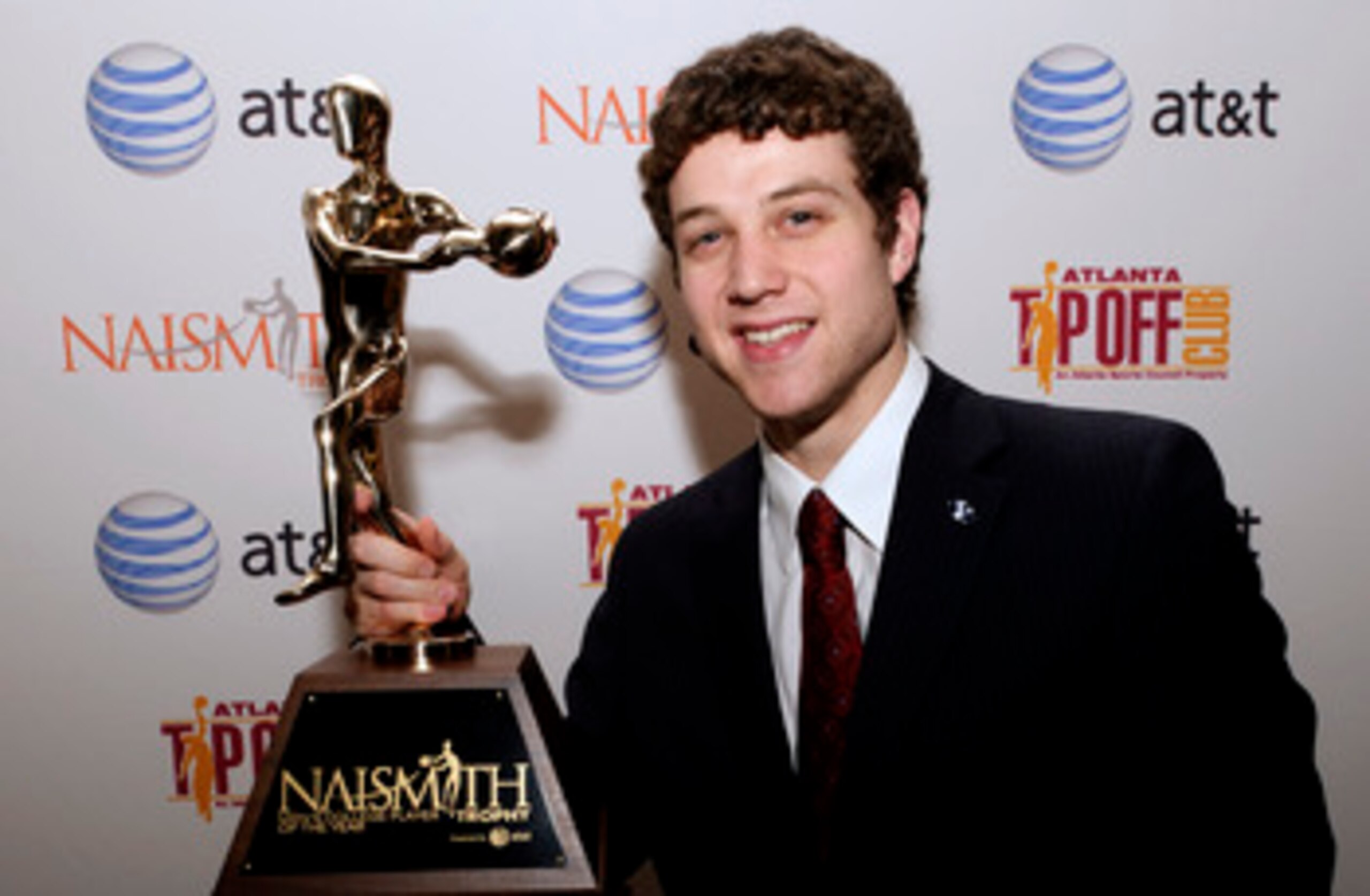 HOUSTON - APRIL 03: Jimmer Fredette of BYU received the 2011 Naismith Trophy Presented by AT&T at the NABC Guardians of the Game Awards Program on April 3, 2011 in Houston, Texas. (Photo by Bob Levey/Getty Images) HOUSTON - APRIL 03: Jimmer Fredette of BYU received the 2011 Naismith Trophy Presented by AT&T at the NABC Guardians of the Game Awards Program on April 3, 2011 in Houston, Texas. (Photo by Bob Levey/Getty Images)
