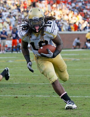 ATLANTA - OCTOBER 09:  Anthony Allen #18 of the Georgia Tech Yellow Jackets against the Virginia Cavaliers at Bobby Dodd Stadium on October 9, 2010 in Atlanta, Georgia.  (Photo by Kevin C. Cox/Getty Images)