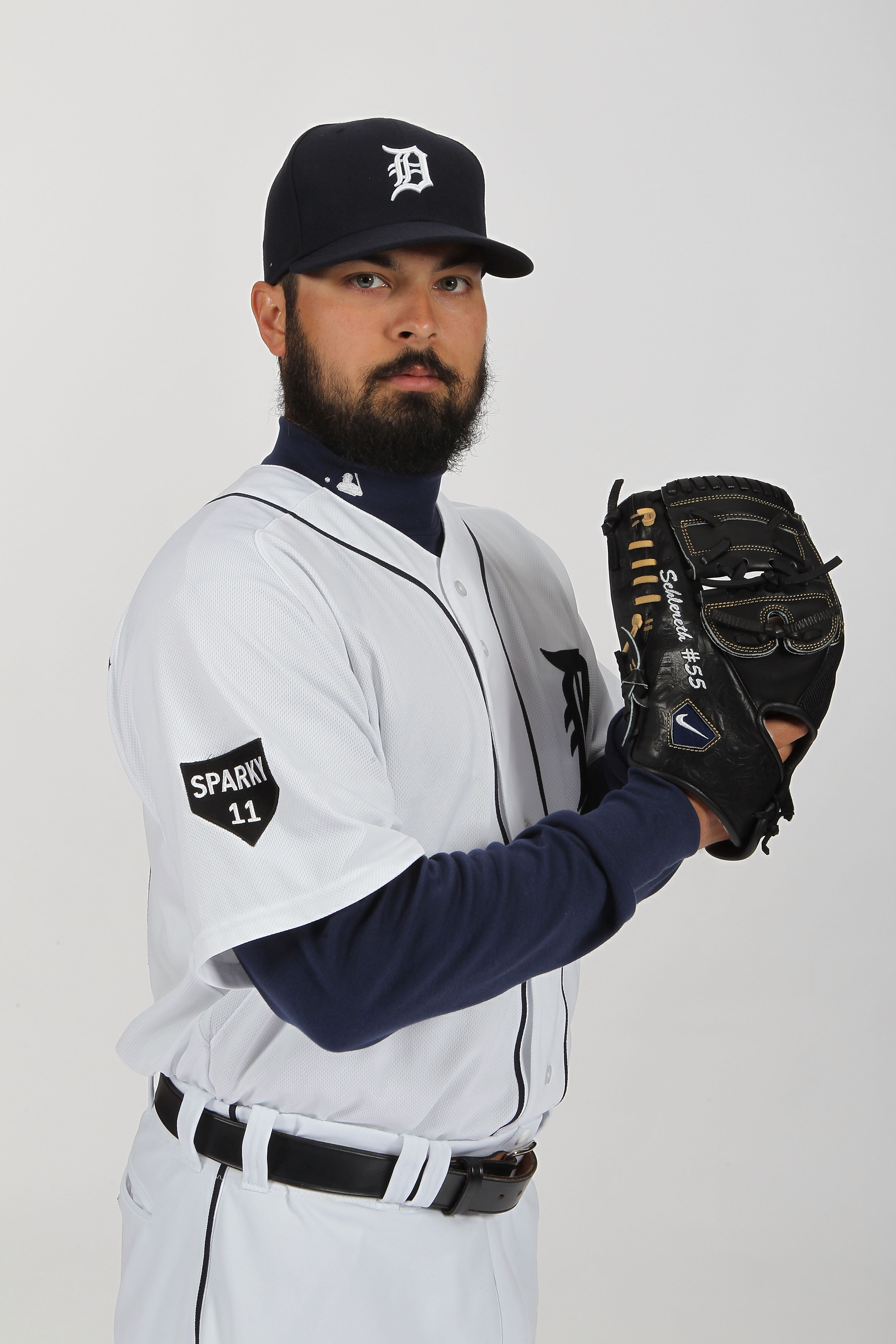 LAKELAND, FL - FEBRUARY 21:  Daniel Schlereth #55 of the Detroit Tigers poses for a portrait during Photo Day on February 21, 2011  at Joker Marchant Stadium in Lakeland, Florida.  (Photo by Nick Laham/Getty Images)