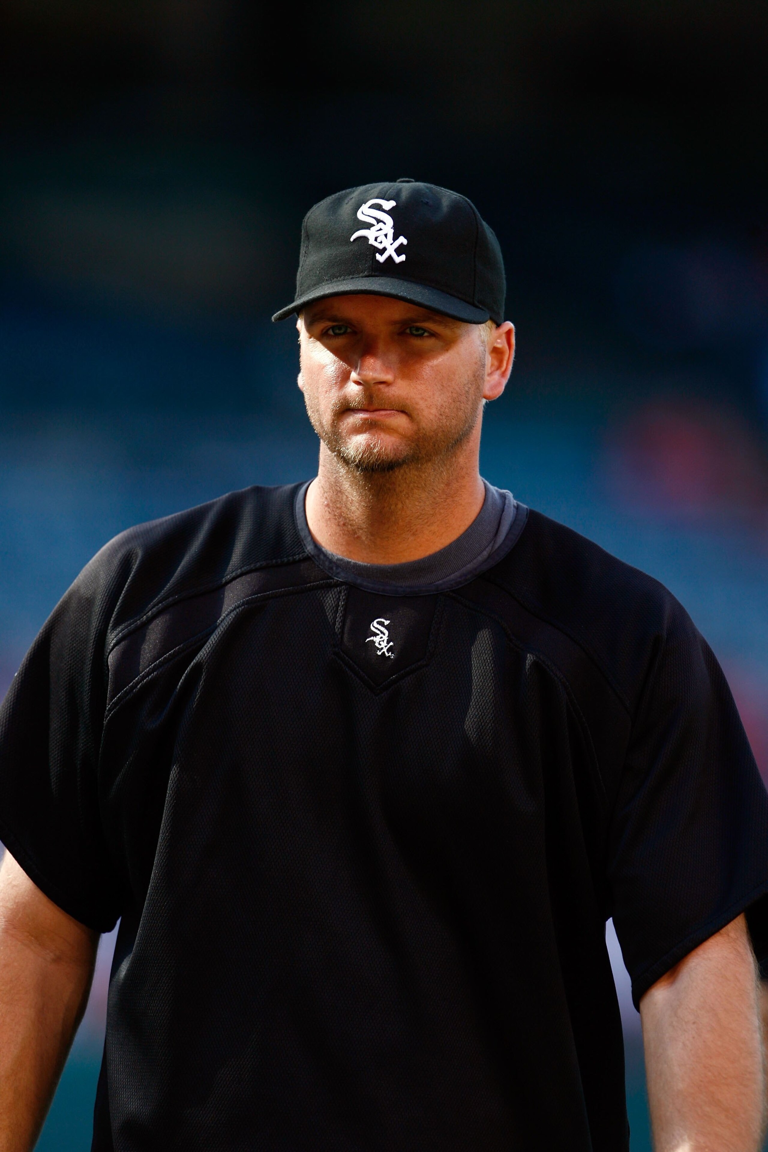 ANAHEIM, CA - MAY 25:  A.J. Pierzynski #12 of the Chicago White Sox takes batting practice prior to the game against the Los Angeles Angels of Anaheim at Angel Stadium on May 25, 2009 in Anaheim, California.  (Photo by Jeff Gross/Getty Images)
