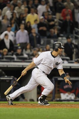 NEW YORK, NY - MAY 13: Jorge Posada #20 of the New York Yankees in action against the Boston Red Sox during their game on May 13, 2011 at Yankee Stadium in the Bronx borough of New York City. (Photo by Al Bello/Getty Images) NEW YORK, NY - MAY 13: Jorge Posada #20 of the New York Yankees in action against the Boston Red Sox during their game on May 13, 2011 at Yankee Stadium in the Bronx borough of New York City. (Photo by Al Bello/Getty Images)