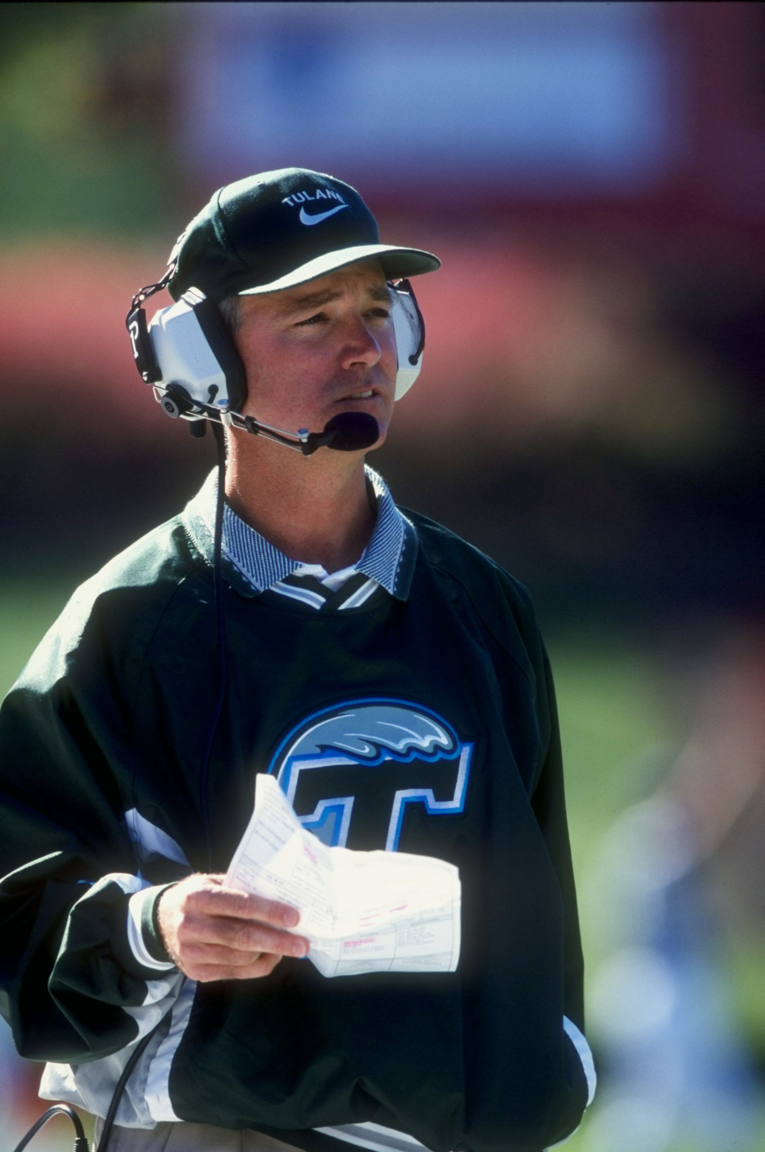 24 Oct 1998: Head coach Tommy Bowden of the Tulane Green Waves looks on during the game against the Rutgers Scarlet Knights at the Rutgers Stadium in New Brunswick, New Jersey. The Green Waves defeated the Scarlet Knights 52-24. Mandatory Credit: Ezra O. 24 Oct 1998: Head coach Tommy Bowden of the Tulane Green Waves looks on during the game against the Rutgers Scarlet Knights at the Rutgers Stadium in New Brunswick, New Jersey. The Green Waves defeated the Scarlet Knights 52-24. Mandatory Credit: Ezra O.