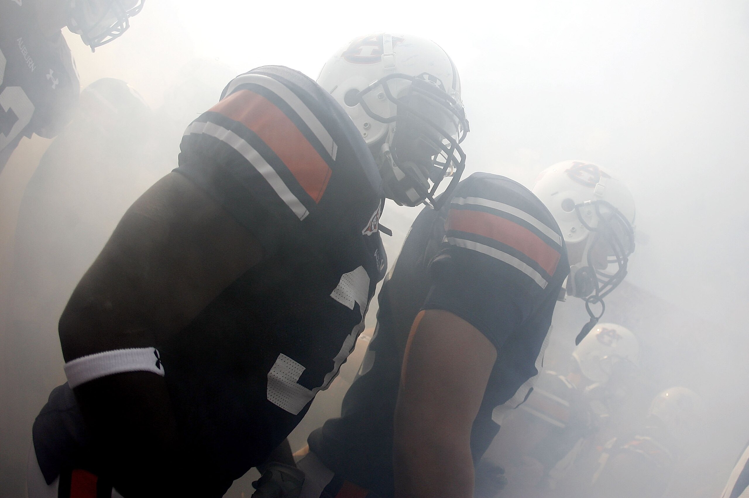 AUBURN, AL - SEPTEMBER 16: Members of the Auburn University Tigers take the field before playing the Louisiana State University Tigers September 16, 2006 at Jordan-Hare Stadium in Auburn, Alabama. Auburn defeated LSU 7-3. (Photo by Chris Graythen/Gett AUBURN, AL - SEPTEMBER 16: Members of the Auburn University Tigers take the field before playing the Louisiana State University Tigers September 16, 2006 at Jordan-Hare Stadium in Auburn, Alabama. Auburn defeated LSU 7-3. (Photo by Chris Graythen/Gett