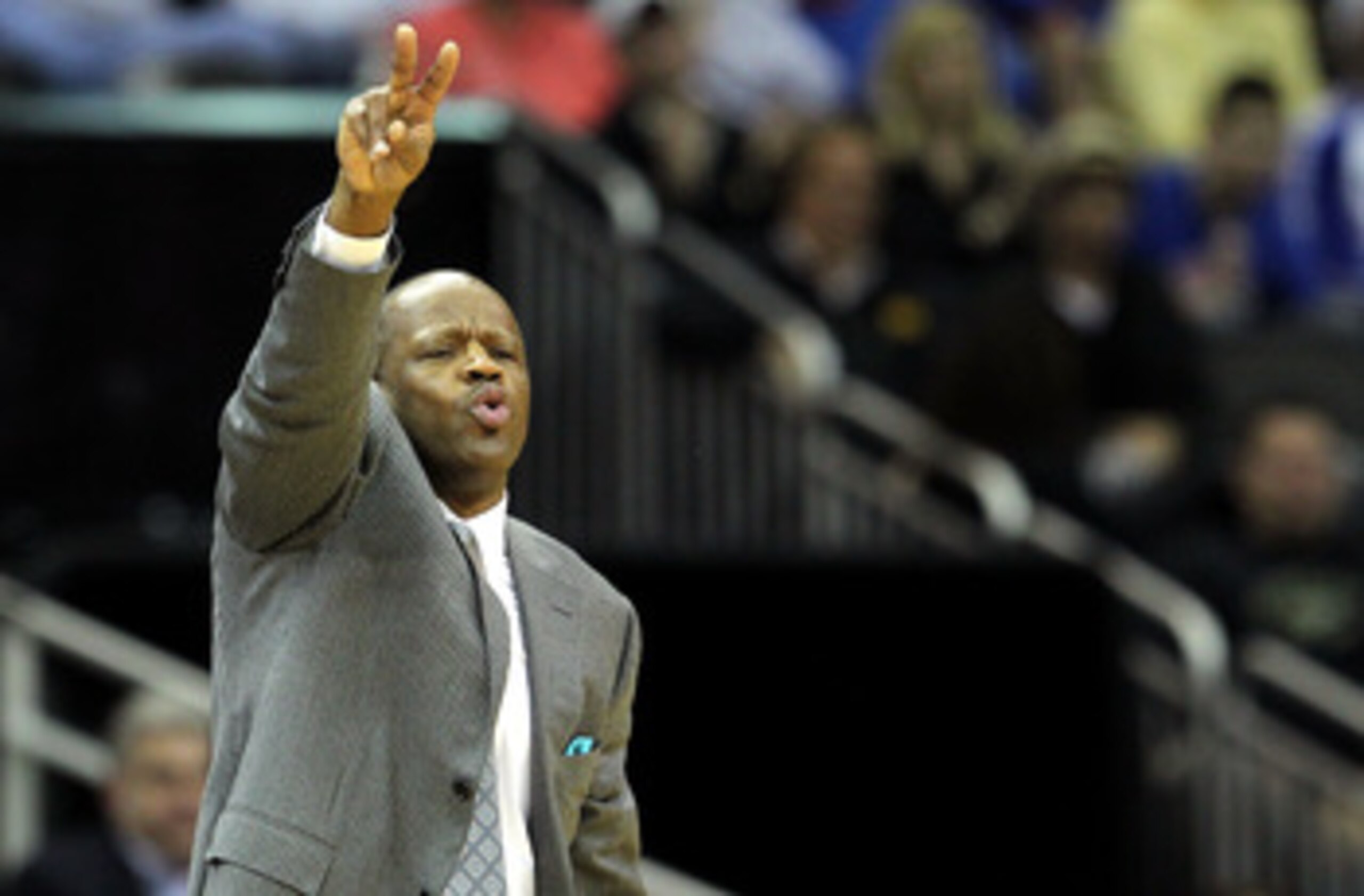 KANSAS CITY, MO - MARCH 09:  Head coach Mike Anderson of the Missouri Tigers signals against the Texas Tech Red Raiders during their first round game in the 2011 Phillips 66 Big 12 Men's Basketball Tournament at Sprint Center on March 9, 2011 in Kansas Ci