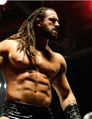 tyler reks at a wwe event in glasgow