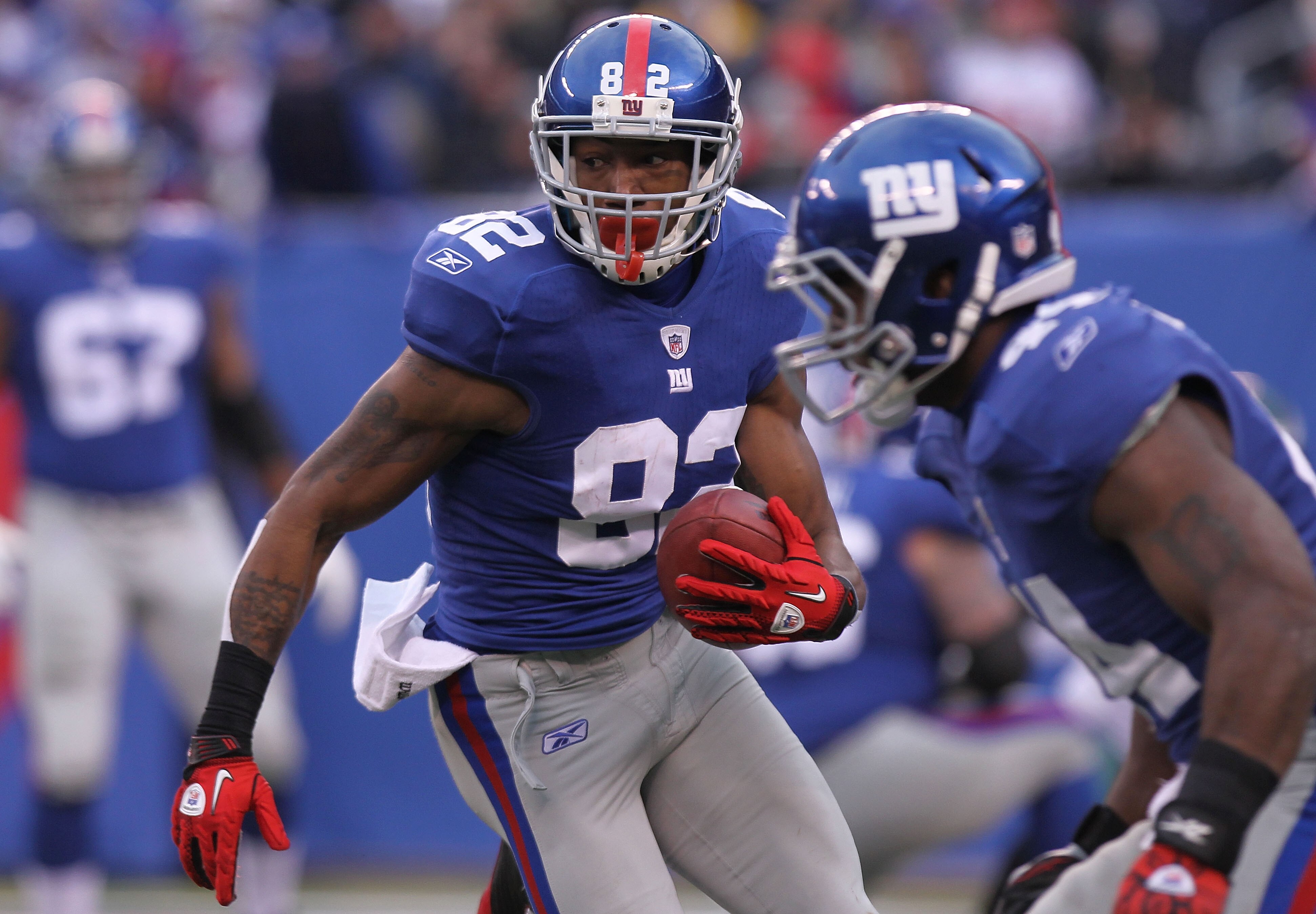 EAST RUTHERFORD, NJ - DECEMBER 19: Mario Manningham #82 of the New York Giants against the Philadelphia Eagles at New Meadowlands Stadium on December 19, 2010 in East Rutherford, New Jersey. (Photo by Nick Laham/Getty Images) EAST RUTHERFORD, NJ - DECEMBER 19: Mario Manningham #82 of the New York Giants against the Philadelphia Eagles at New Meadowlands Stadium on December 19, 2010 in East Rutherford, New Jersey. (Photo by Nick Laham/Getty Images)