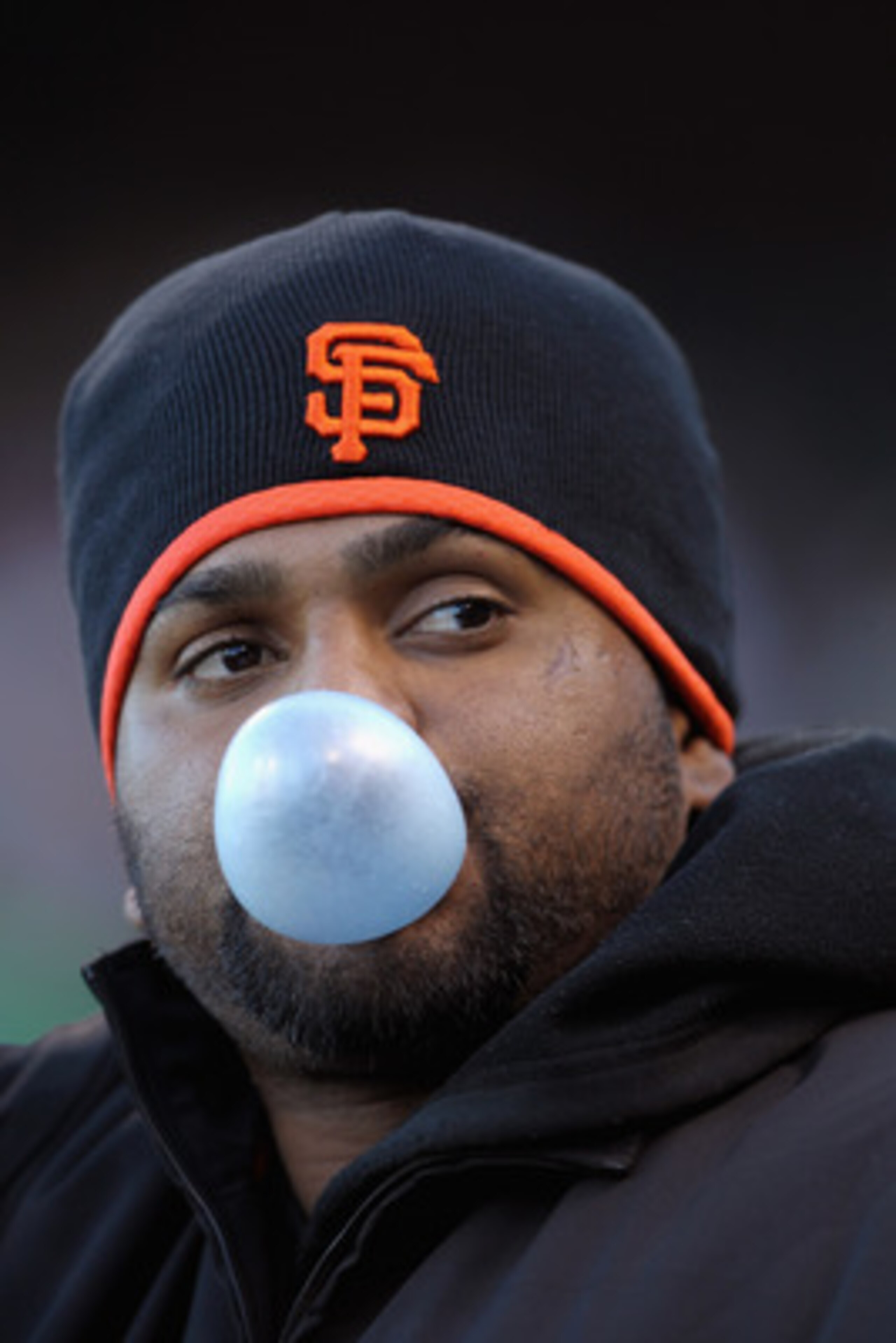 SAN FRANCISCO, CA - MAY 11:  Pablo Sandoval #48 of the San Francisco Giants sstands in the dugout before their game against the Arizona Diamondbacks at AT&T Park on May 11, 2011 in San Francisco, California.  (Photo by Ezra Shaw/Getty Images)