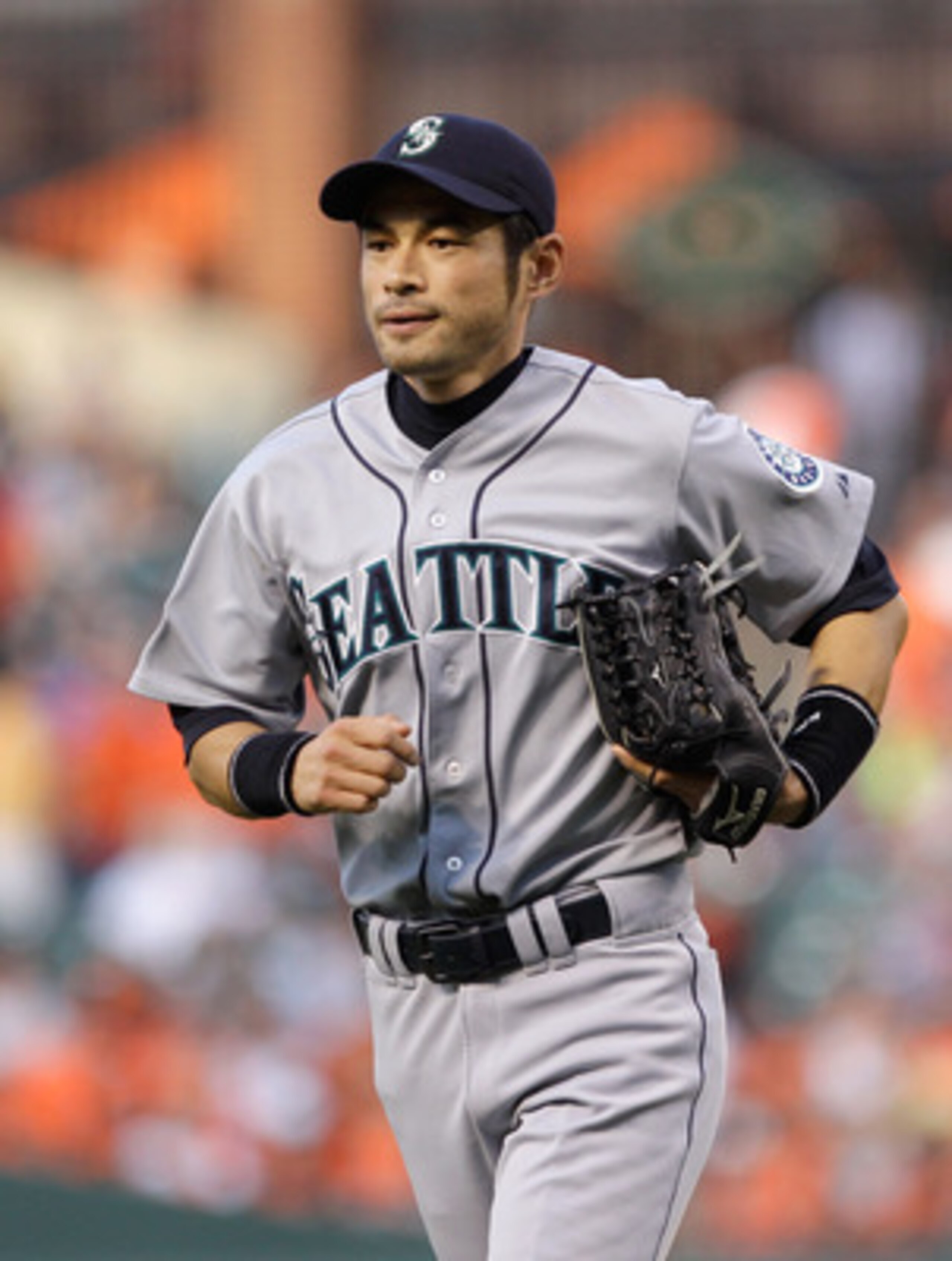BALTIMORE, MD - MAY 12:  Ichiro Suzuki #51 of the Seattle Mariners in action against the Baltimore Orioles at Oriole Park at Camden Yards on May 12, 2011 in Baltimore, Maryland.  (Photo by Rob Carr/Getty Images)